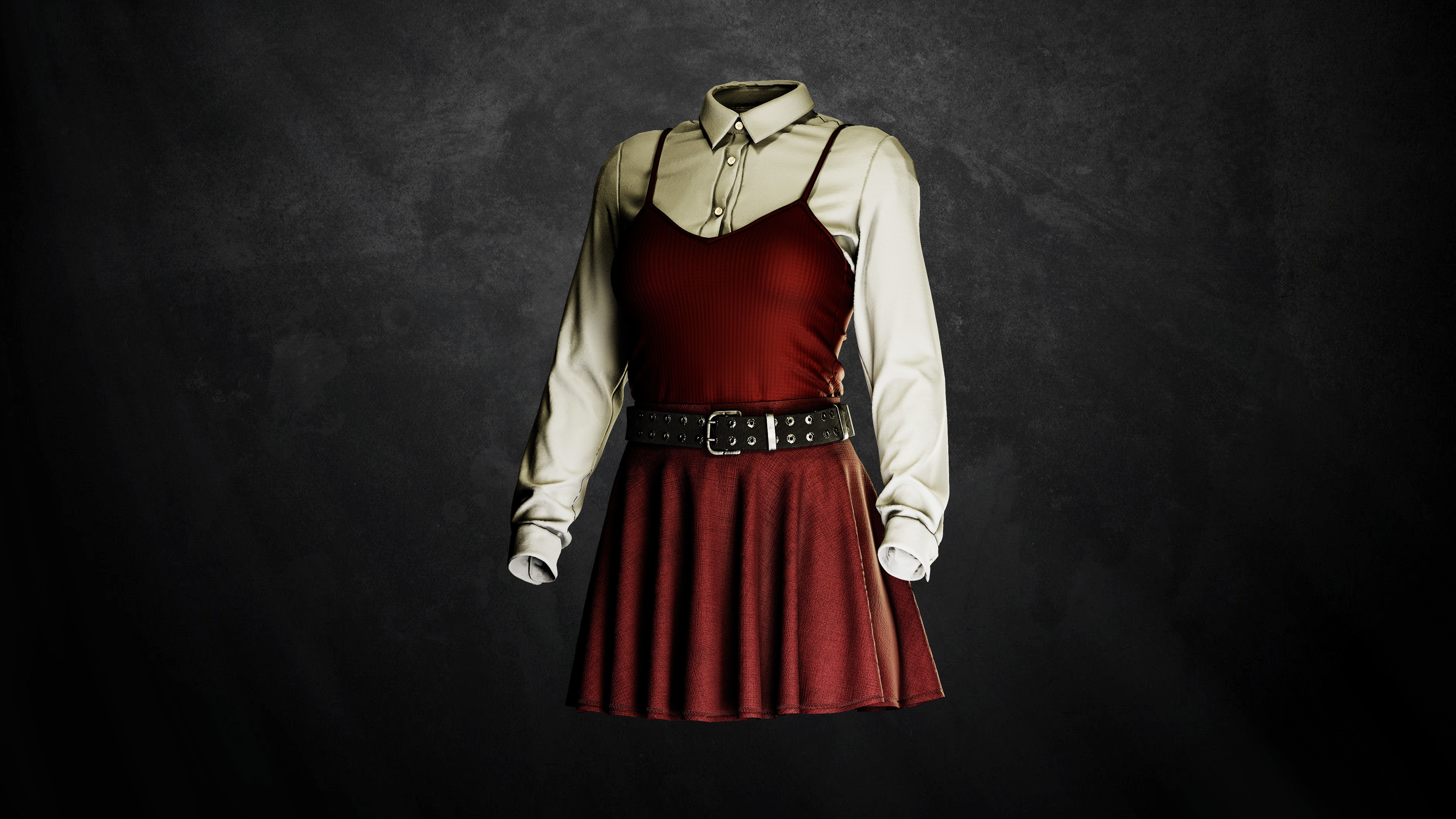 Woman Daily outfits 3D model_10