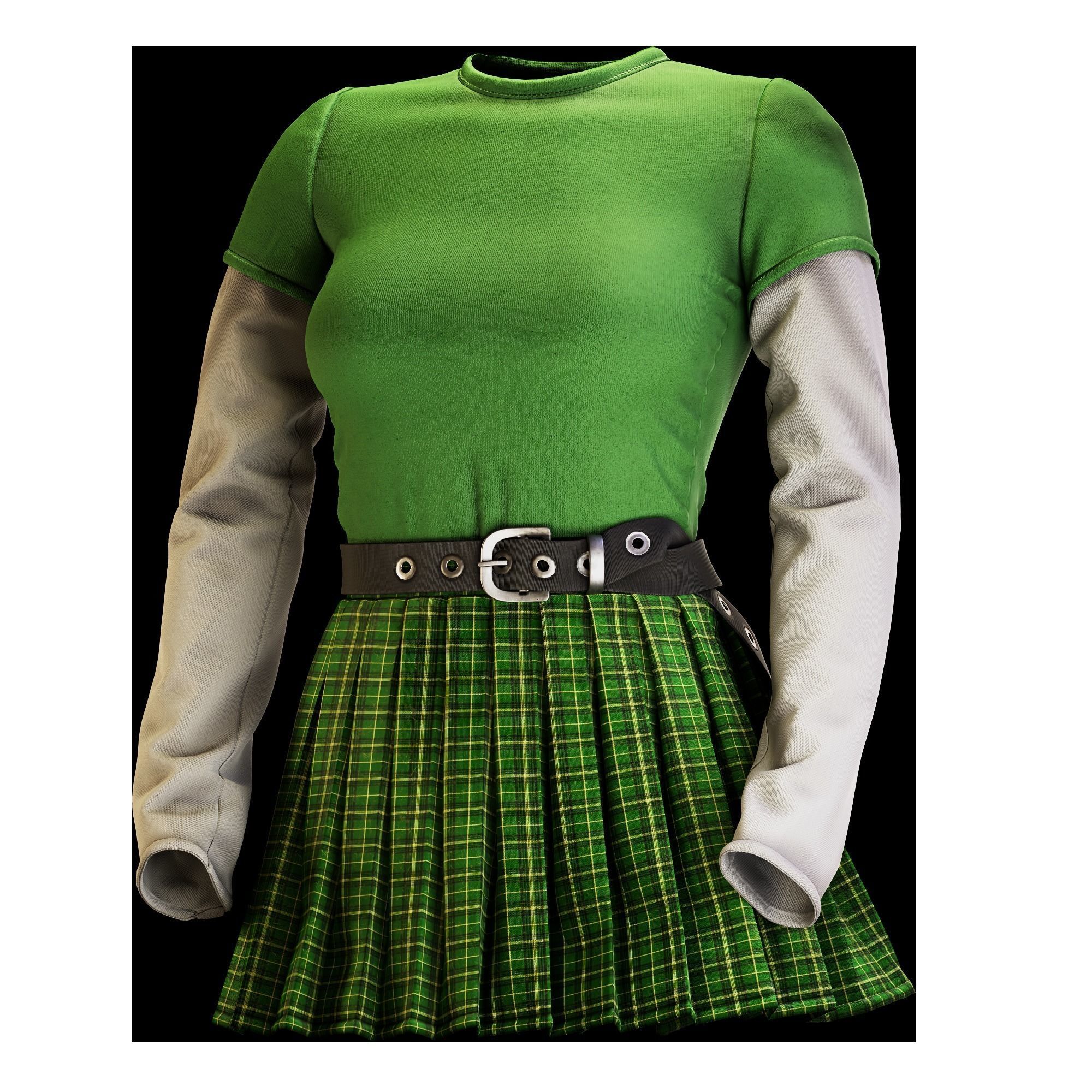 Woman Daily outfits 3D model_22