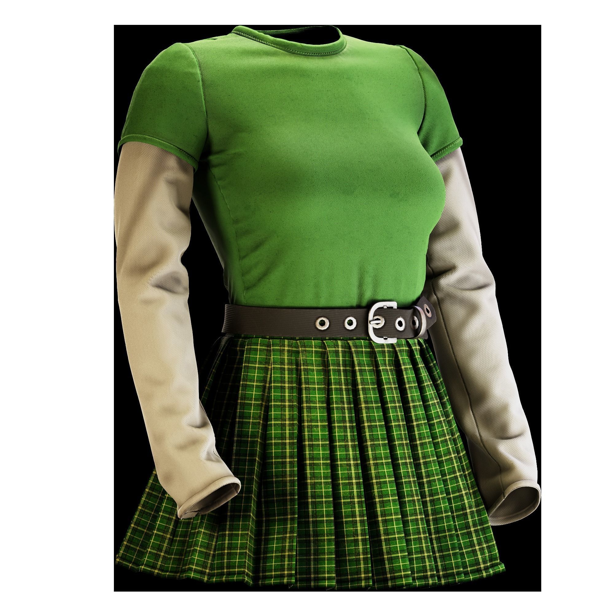 Woman Daily outfits 3D model_14