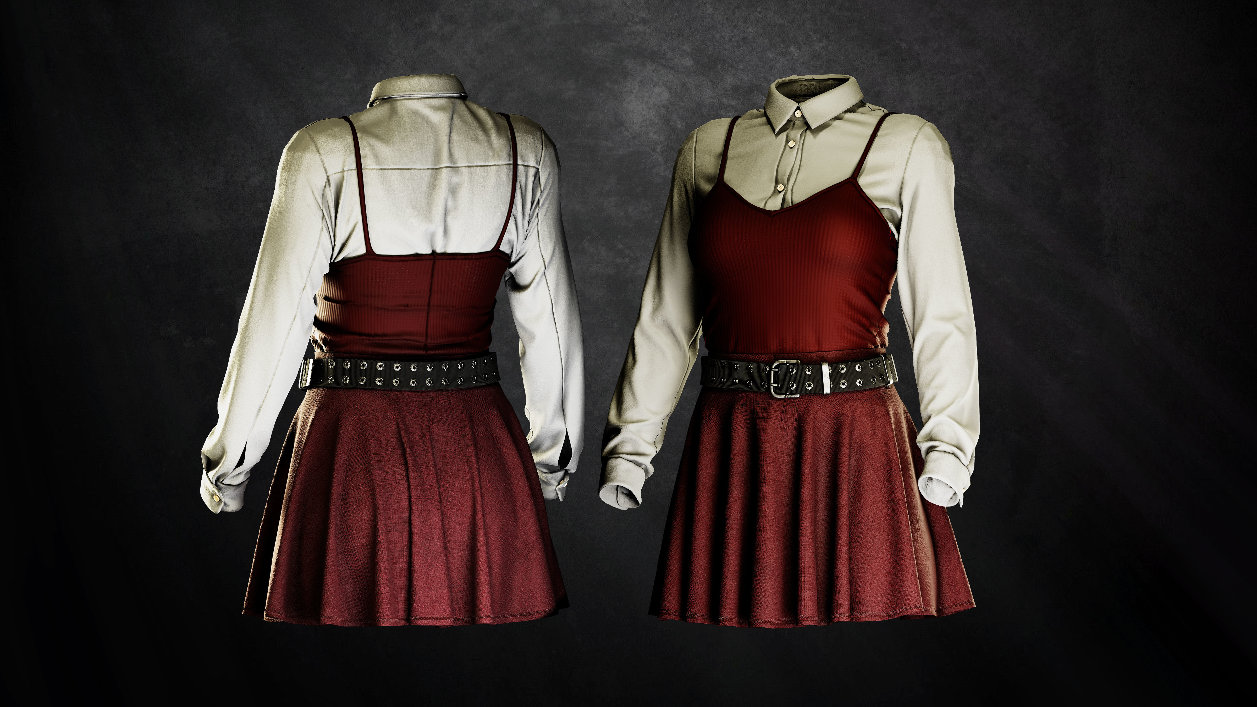 Woman Daily outfits 3D model_8