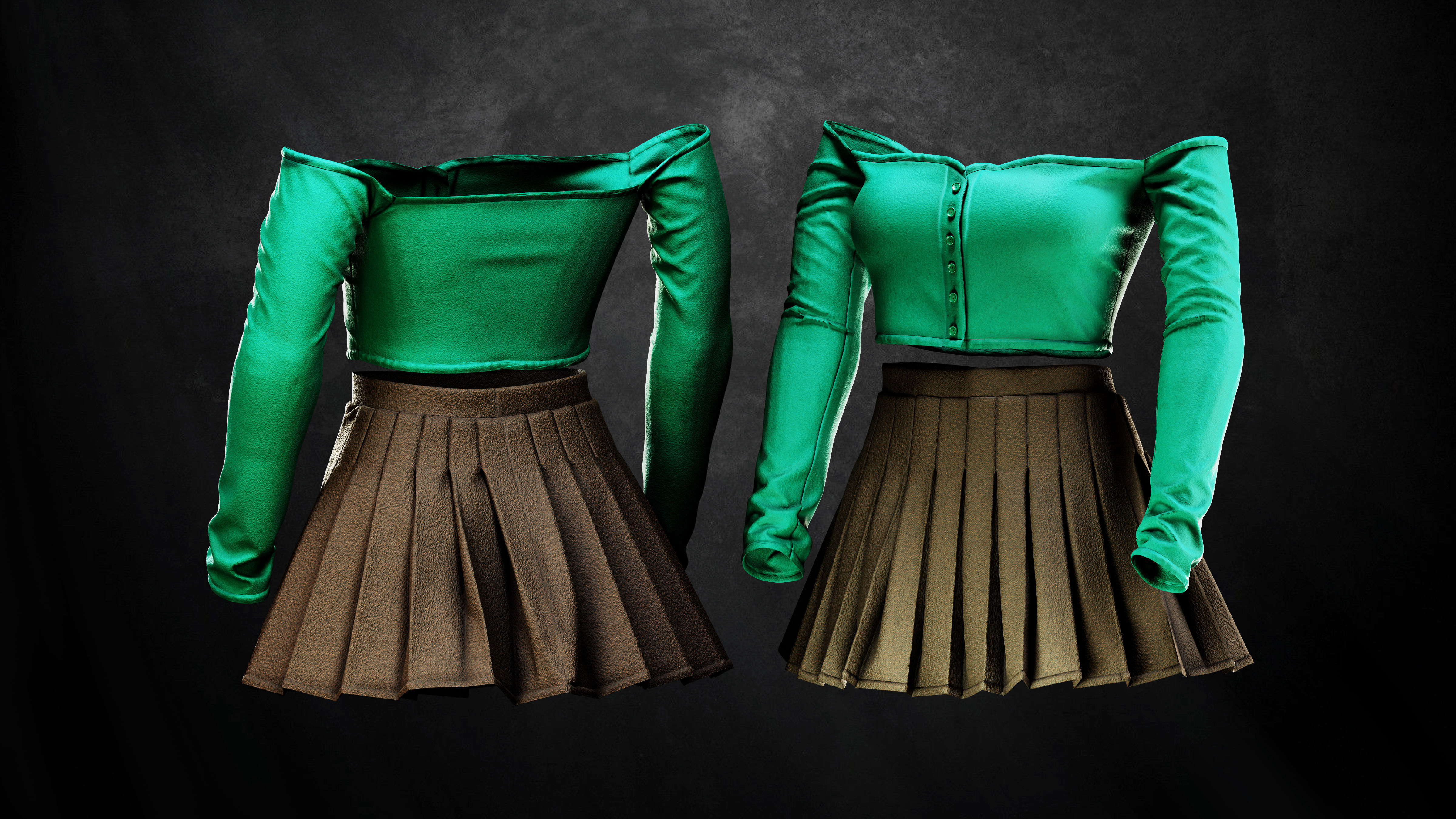 Woman Daily outfits 3D model_2