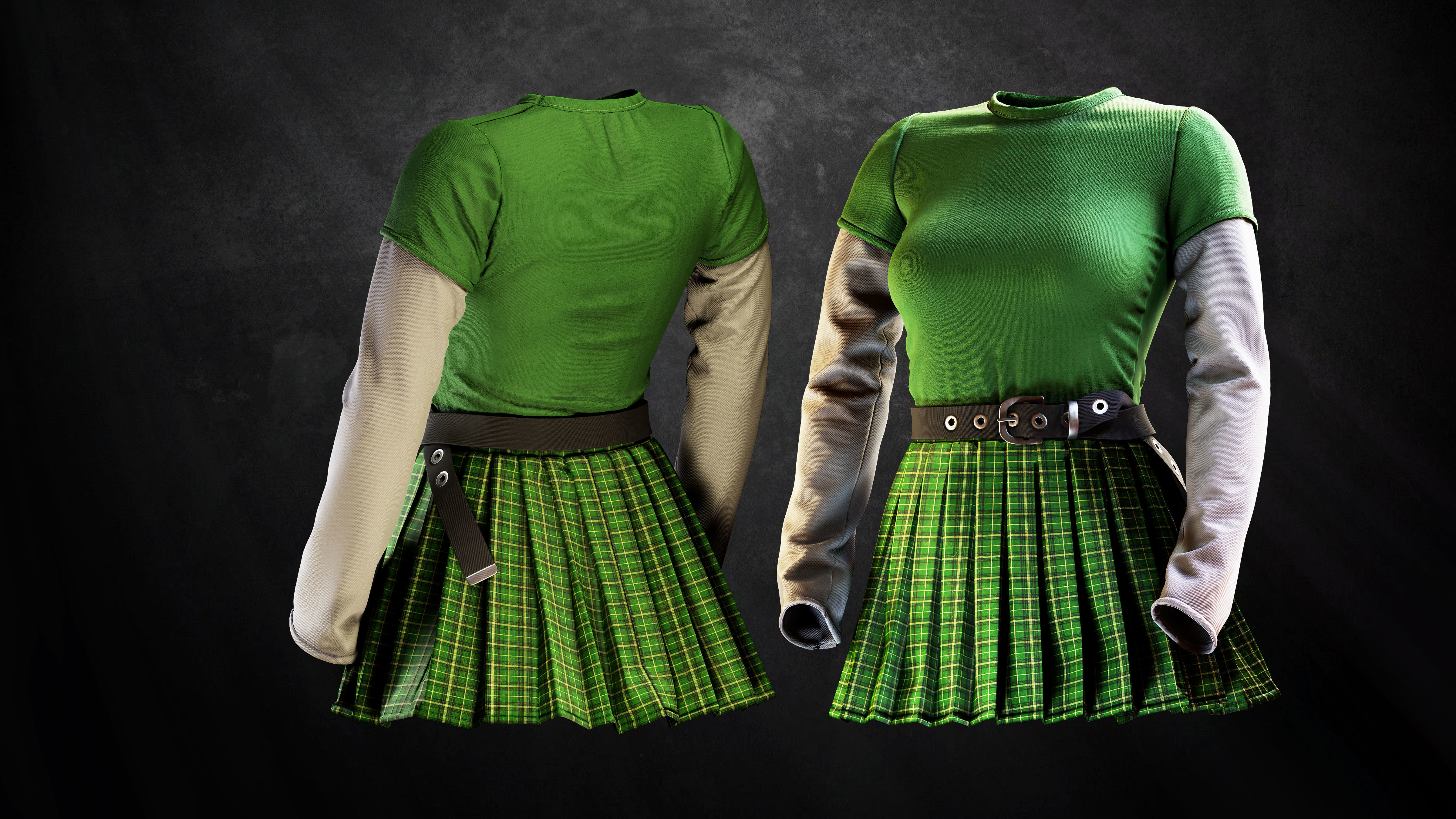 Woman Daily outfits 3D model_3