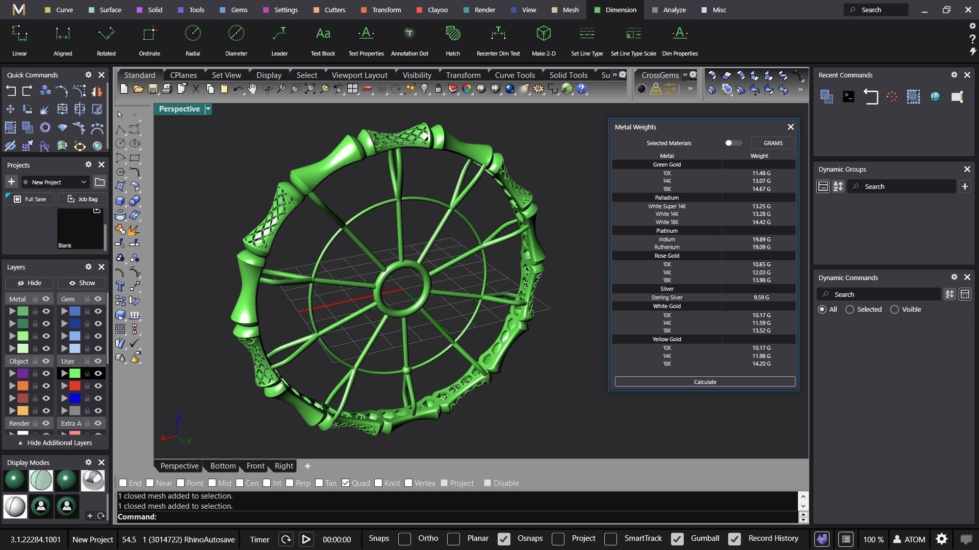 Fusion bracelet bangle 05 in 4 sizes  3D print model_4