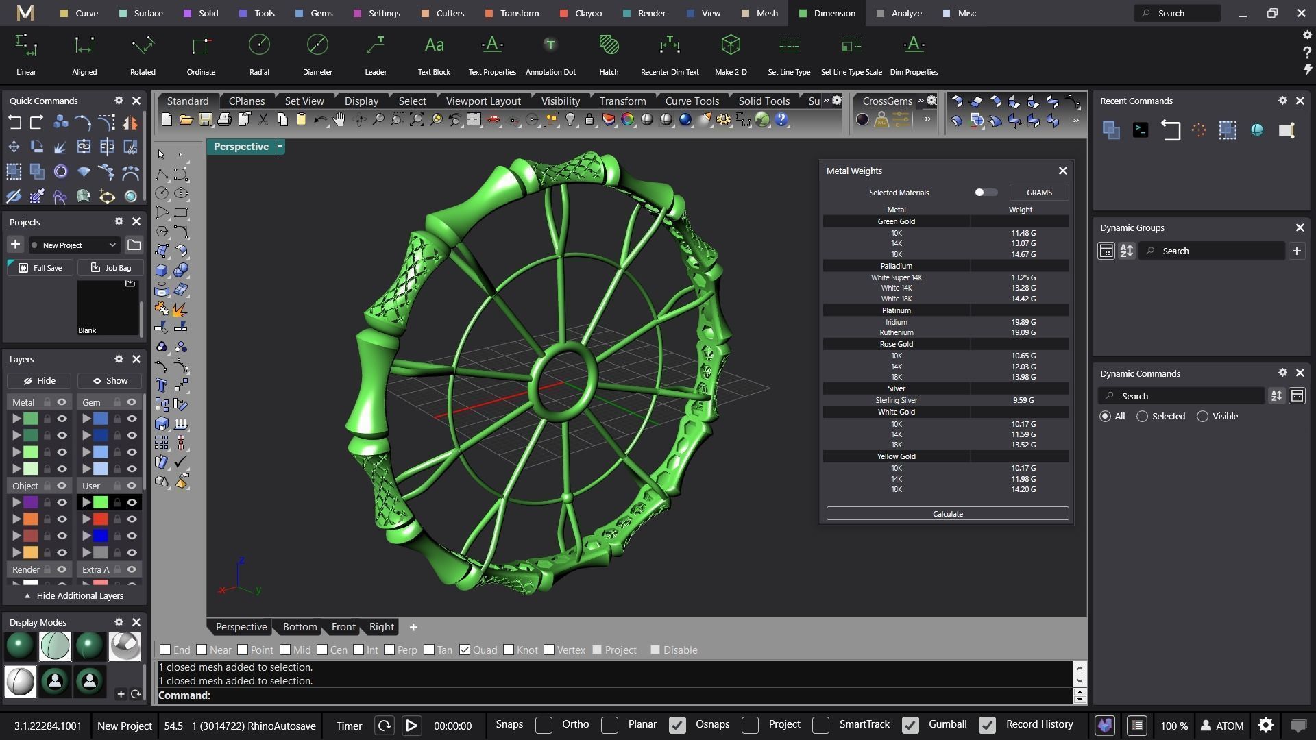 Fusion bracelet bangle 05 in 4 sizes  3D print model_1