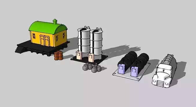 Small Fuel Tank Set by Outland Models 3D Printable