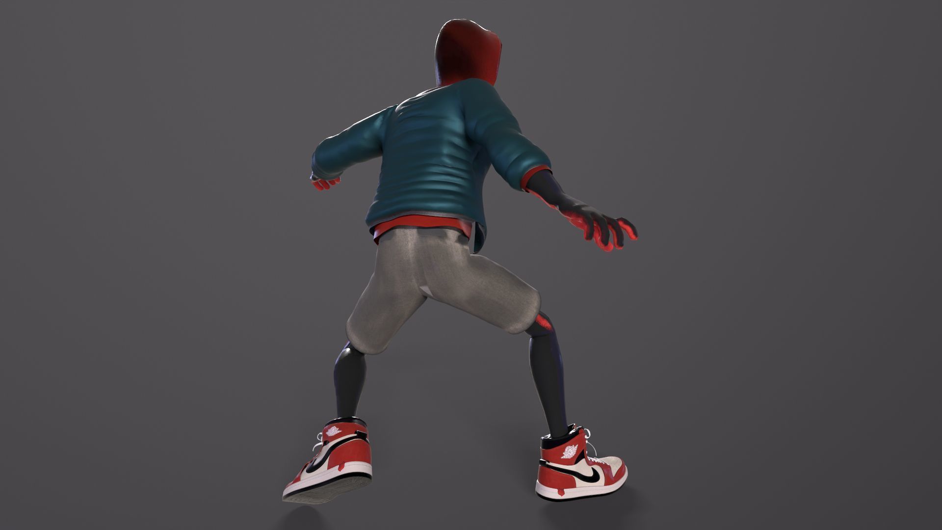 Miles Morales Spiderman PBR Animated model Low-poly 3D model_9