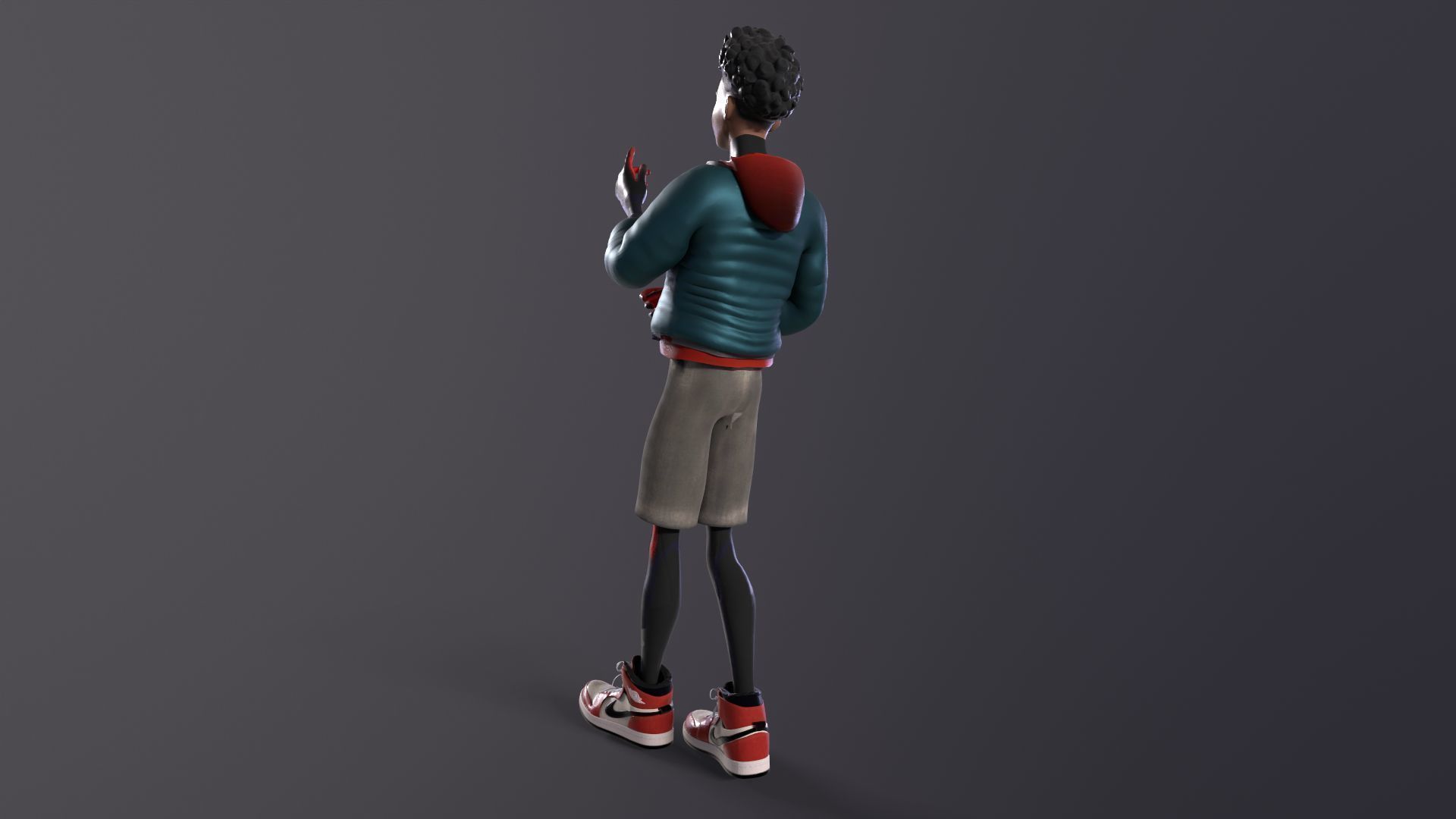 Miles Morales Spiderman PBR Animated model Low-poly 3D model_21