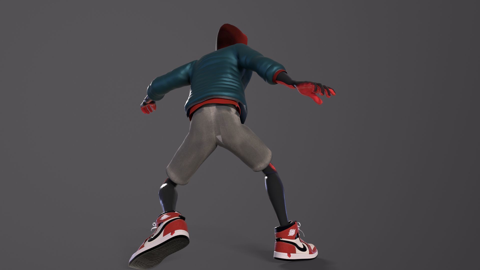 Miles Morales Spiderman PBR Animated model Low-poly 3D model_5
