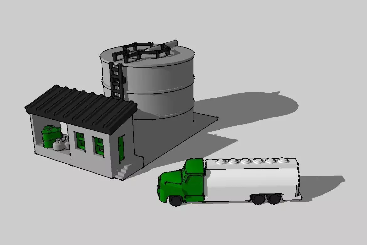 Big Fuel Tank Set by Outland Models 3D Printable 3D print model