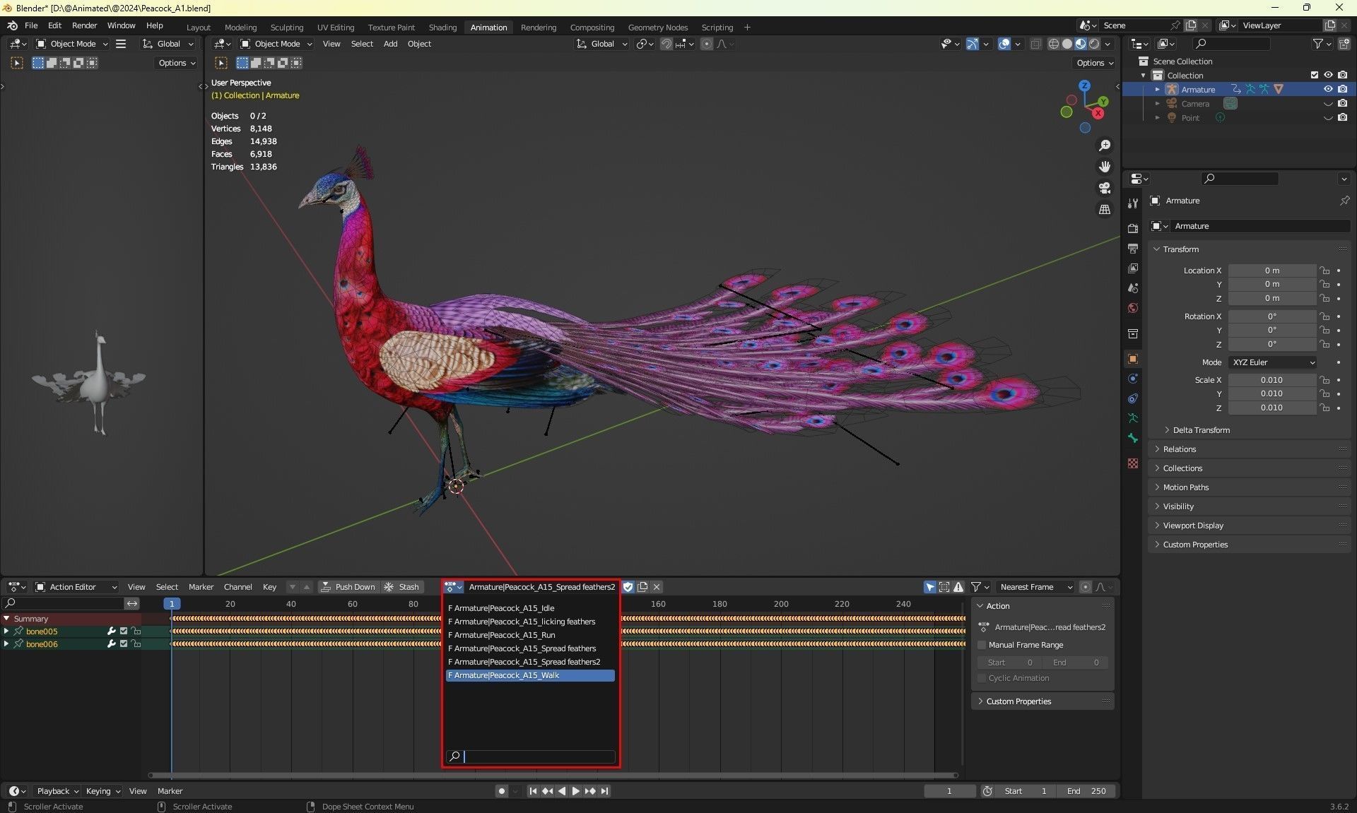 Peacock A1 3D model_12