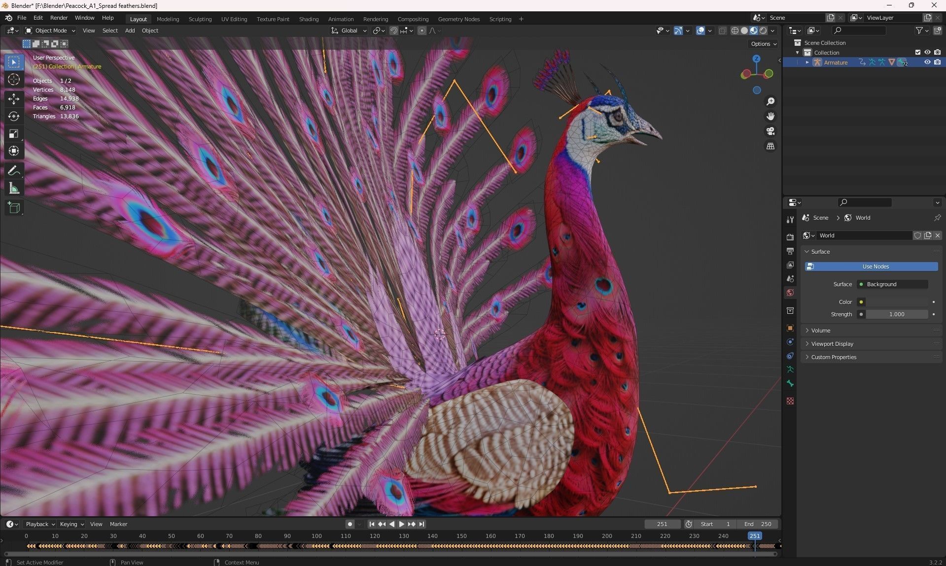 Peacock A1 3D model_8