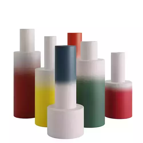 Set interior decorative vases