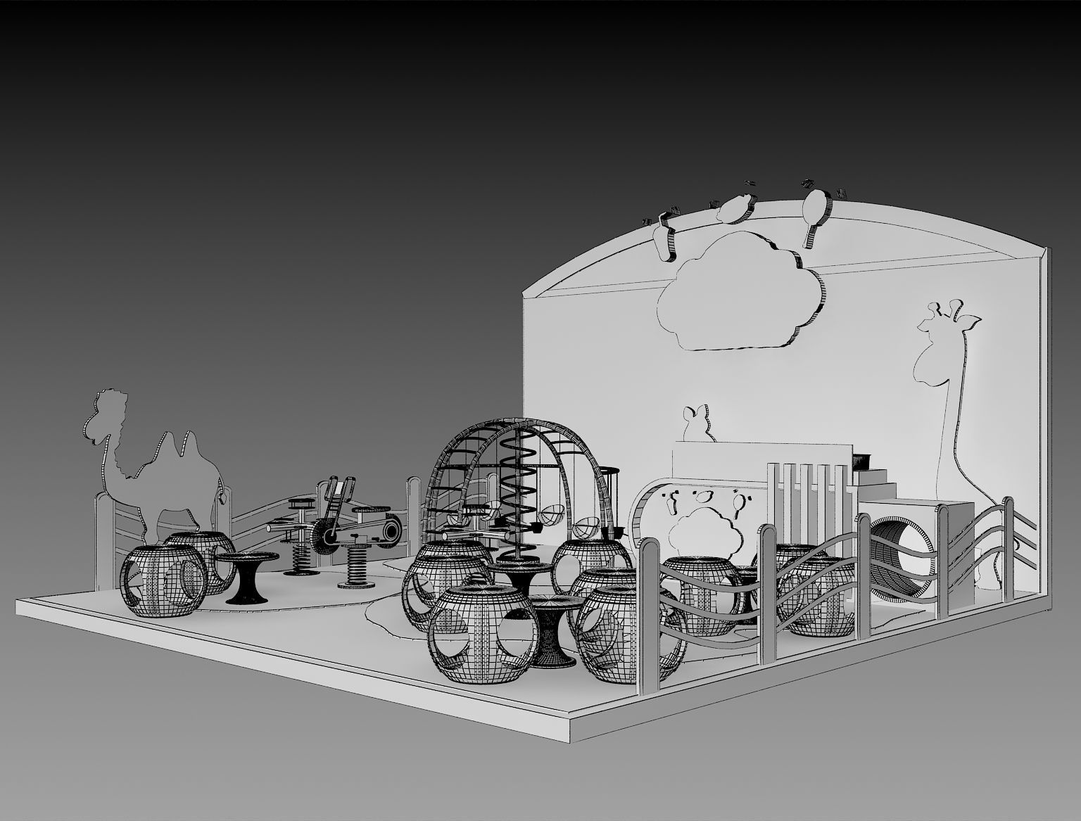 Booth Exhibition Stand a395c 3D model_3