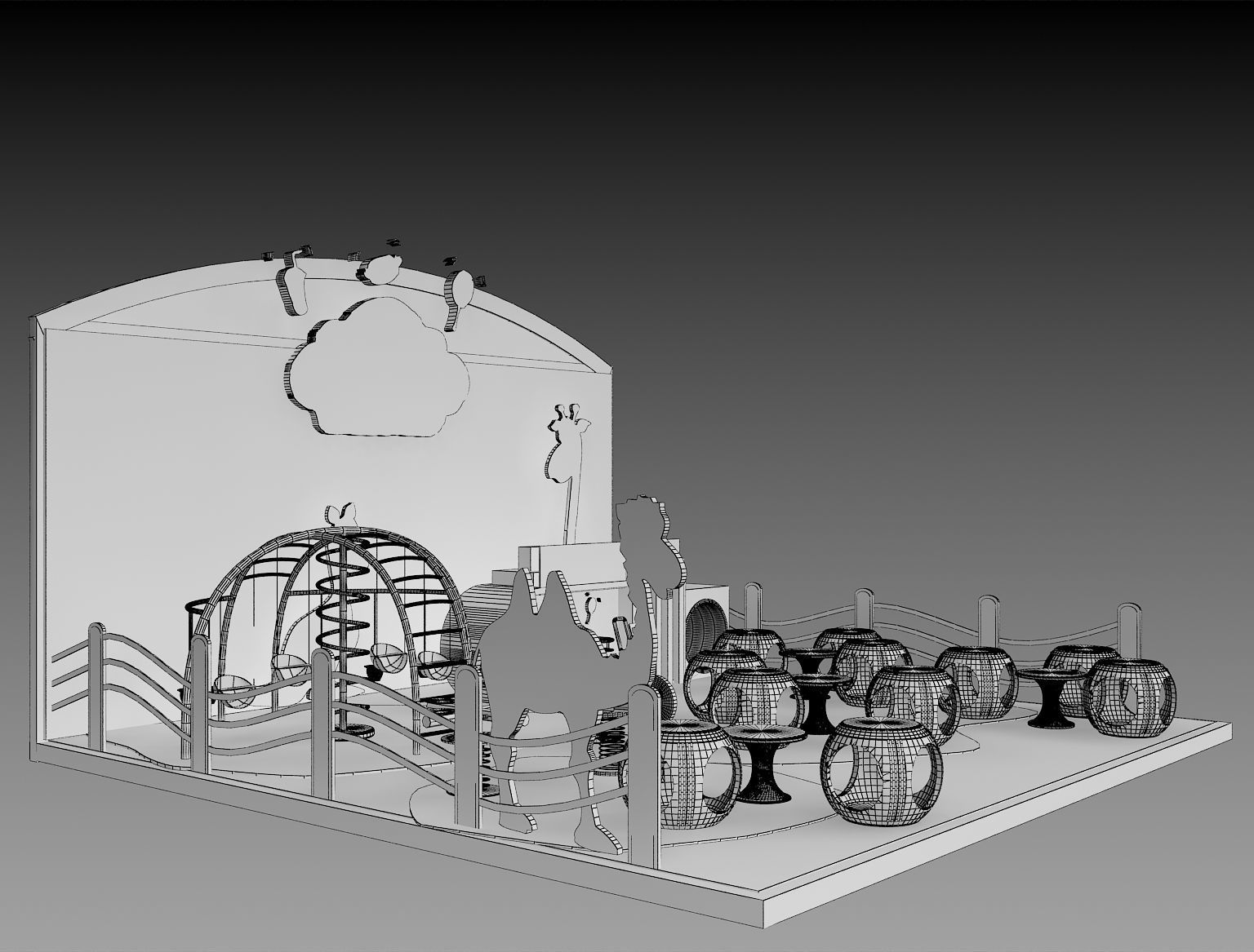 Booth Exhibition Stand a395c 3D model_7