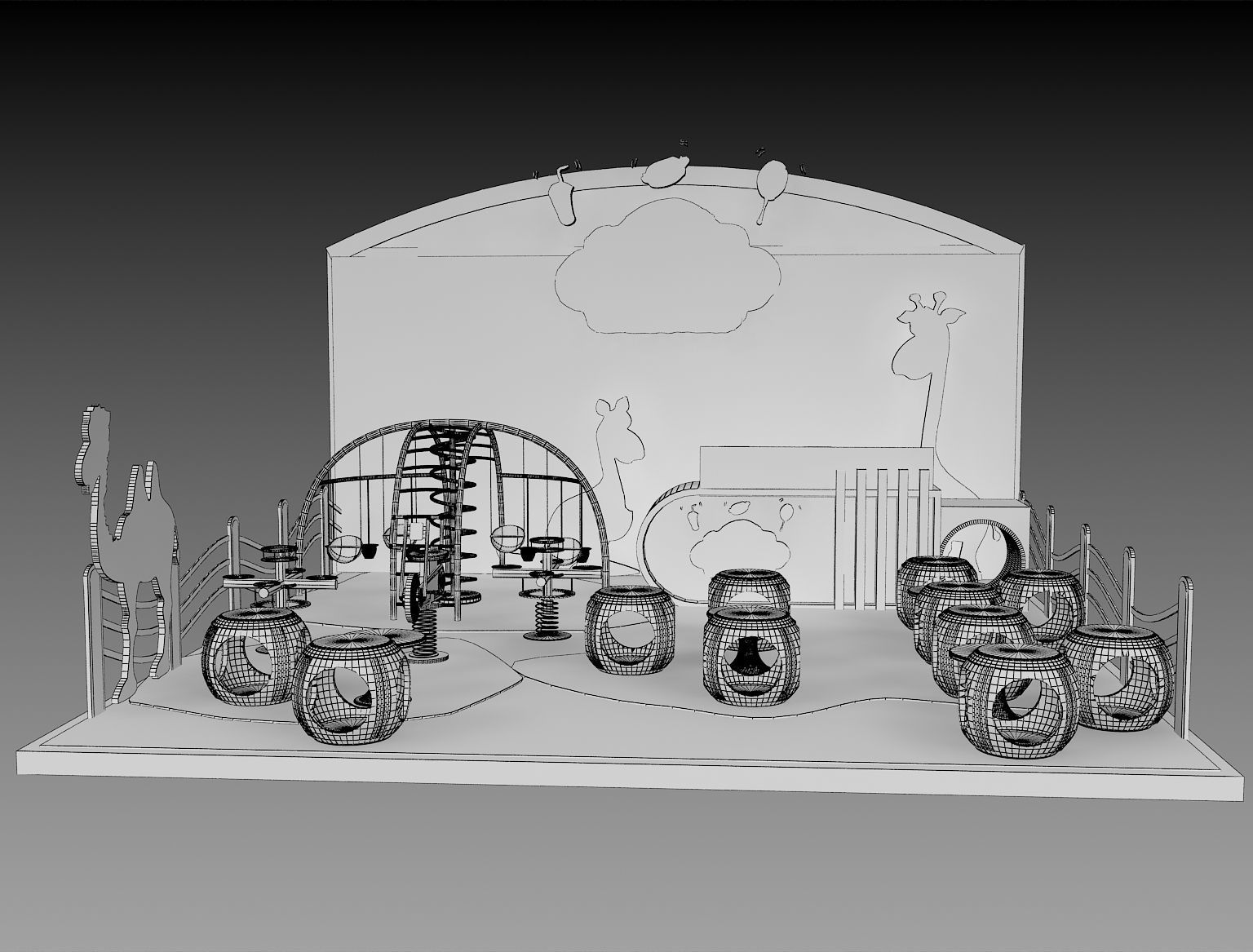 Booth Exhibition Stand a395c 3D model_11