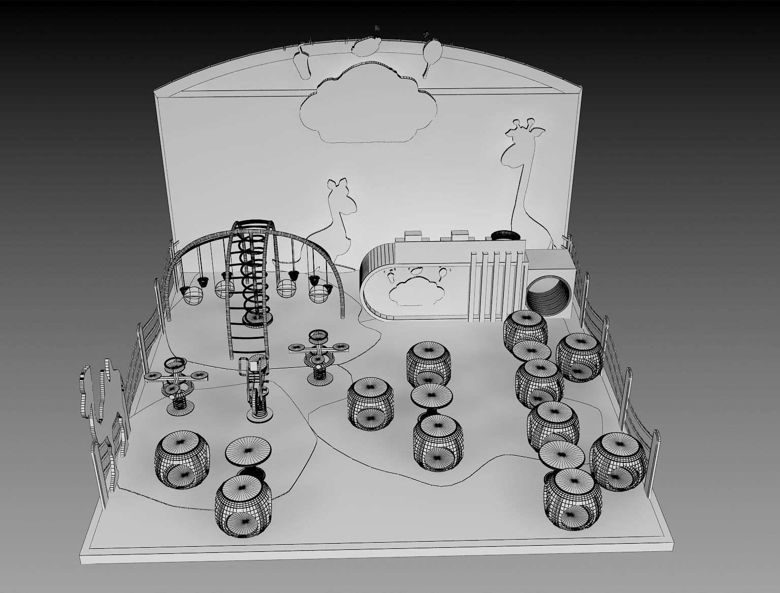 Booth Exhibition Stand a395c 3D model_9