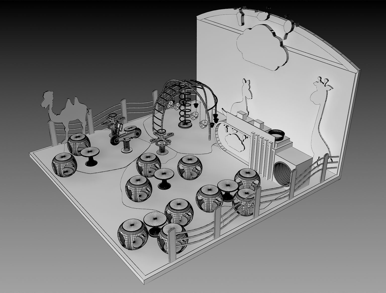 Booth Exhibition Stand a395c 3D model_1