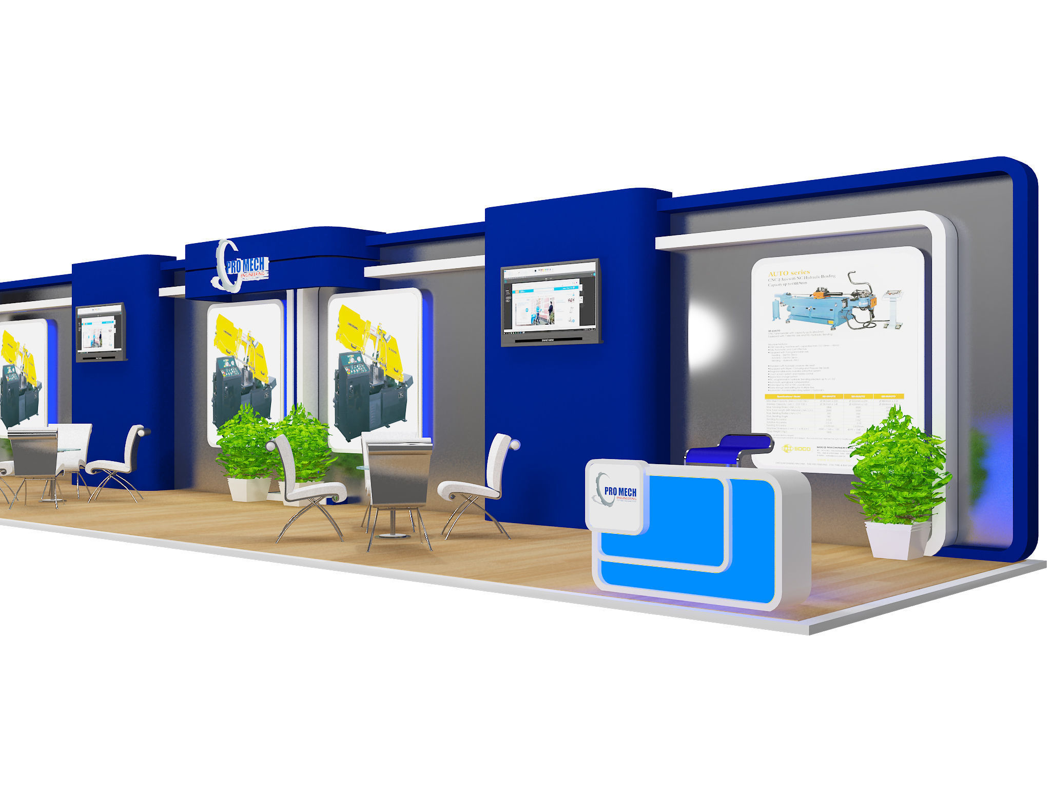 Booth Exhibition Stand a396 3D model_8