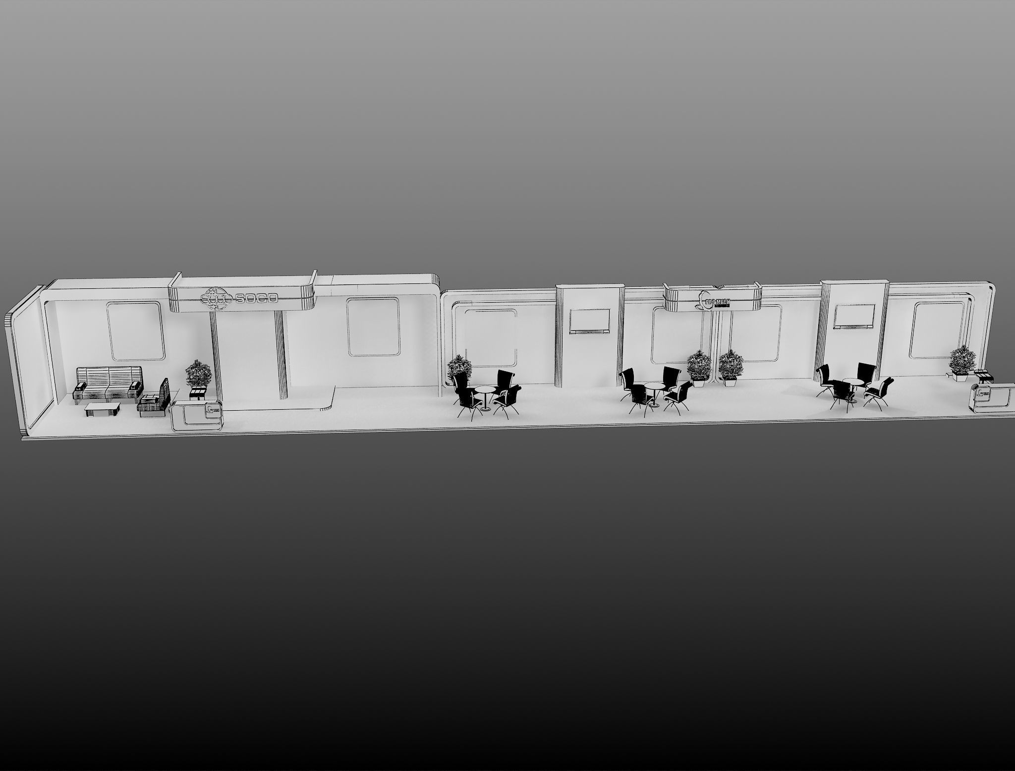 Booth Exhibition Stand a396 3D model_5