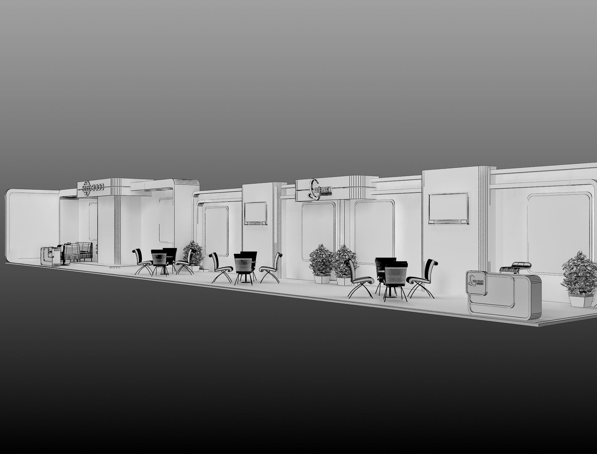 Booth Exhibition Stand a396 3D model_3