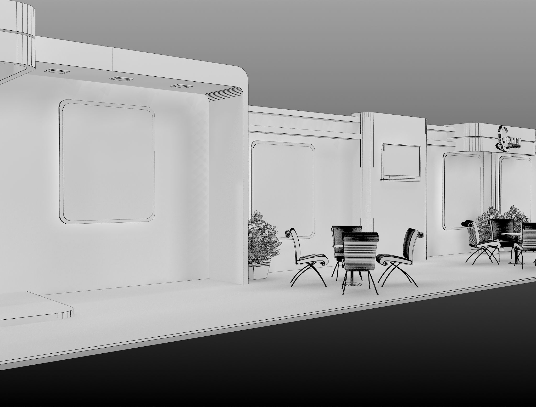Booth Exhibition Stand a396 3D model_19