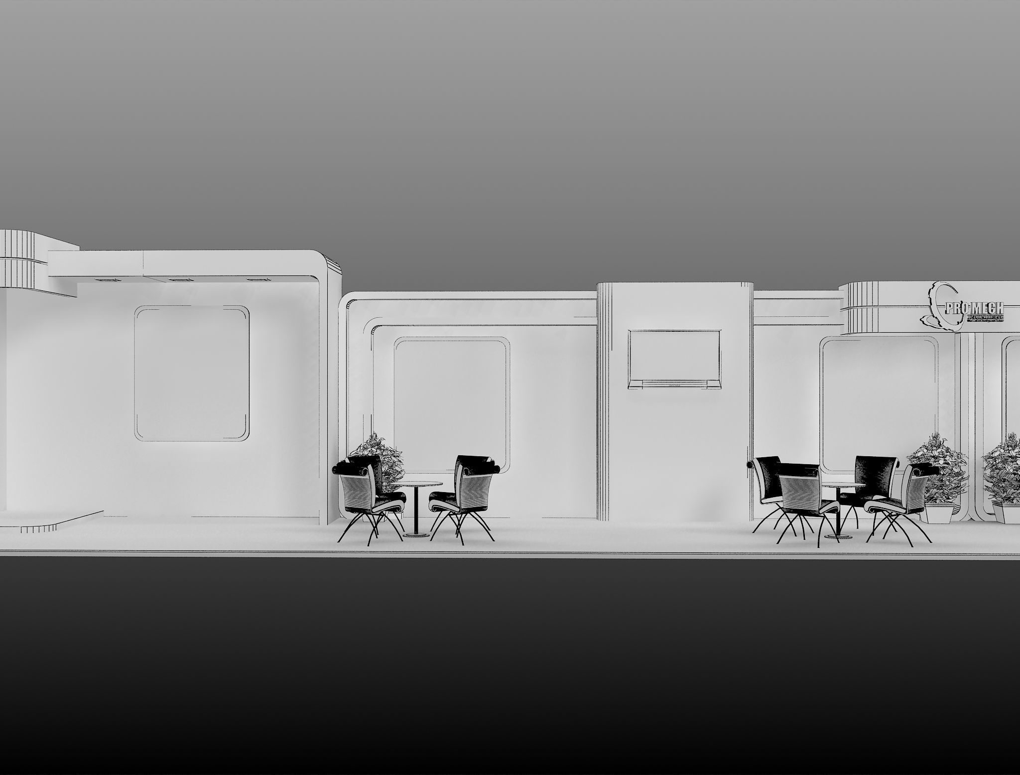 Booth Exhibition Stand a396 3D model_7