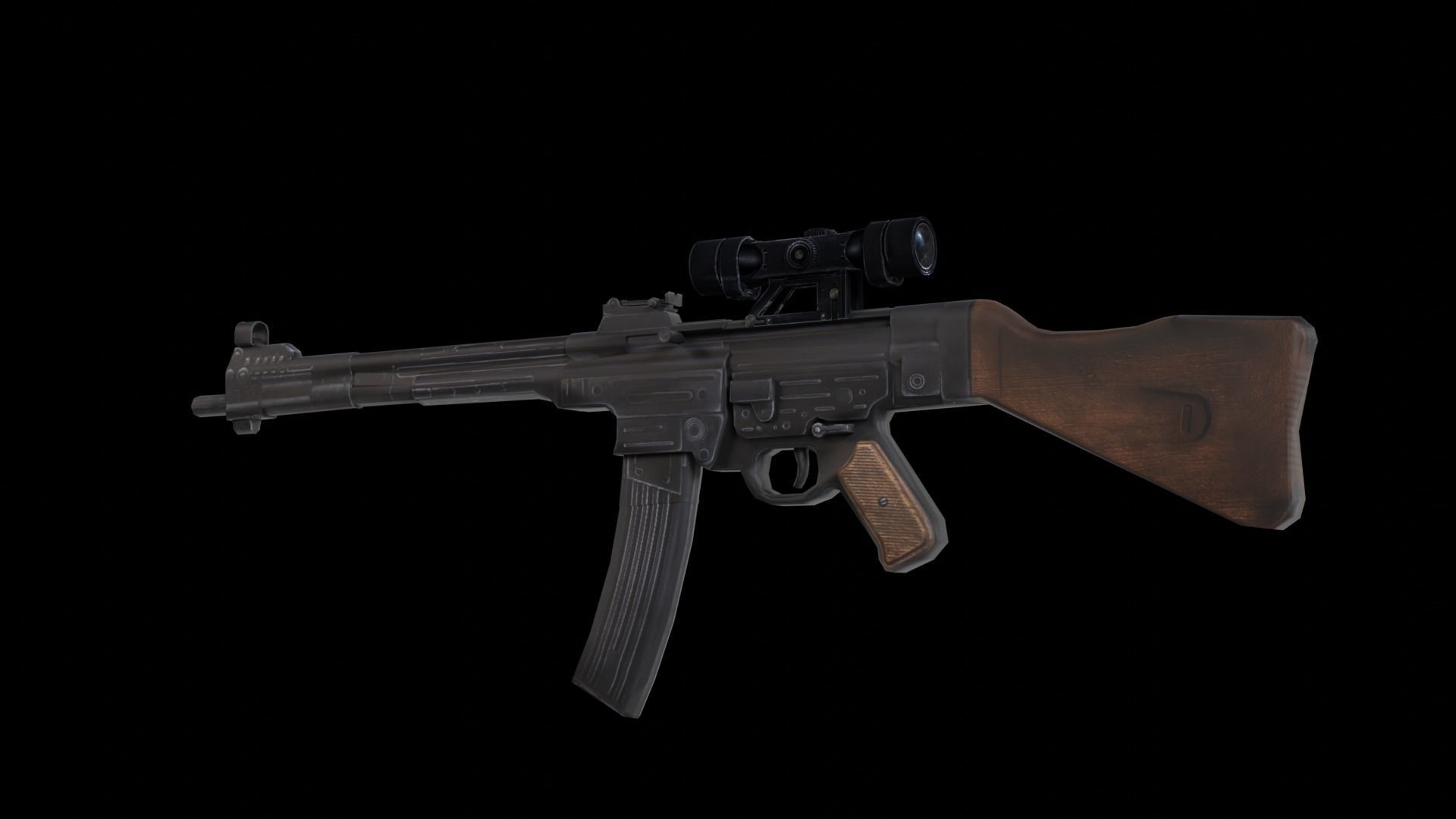 Lowpoly MP43 3D model rigged | CGTrader