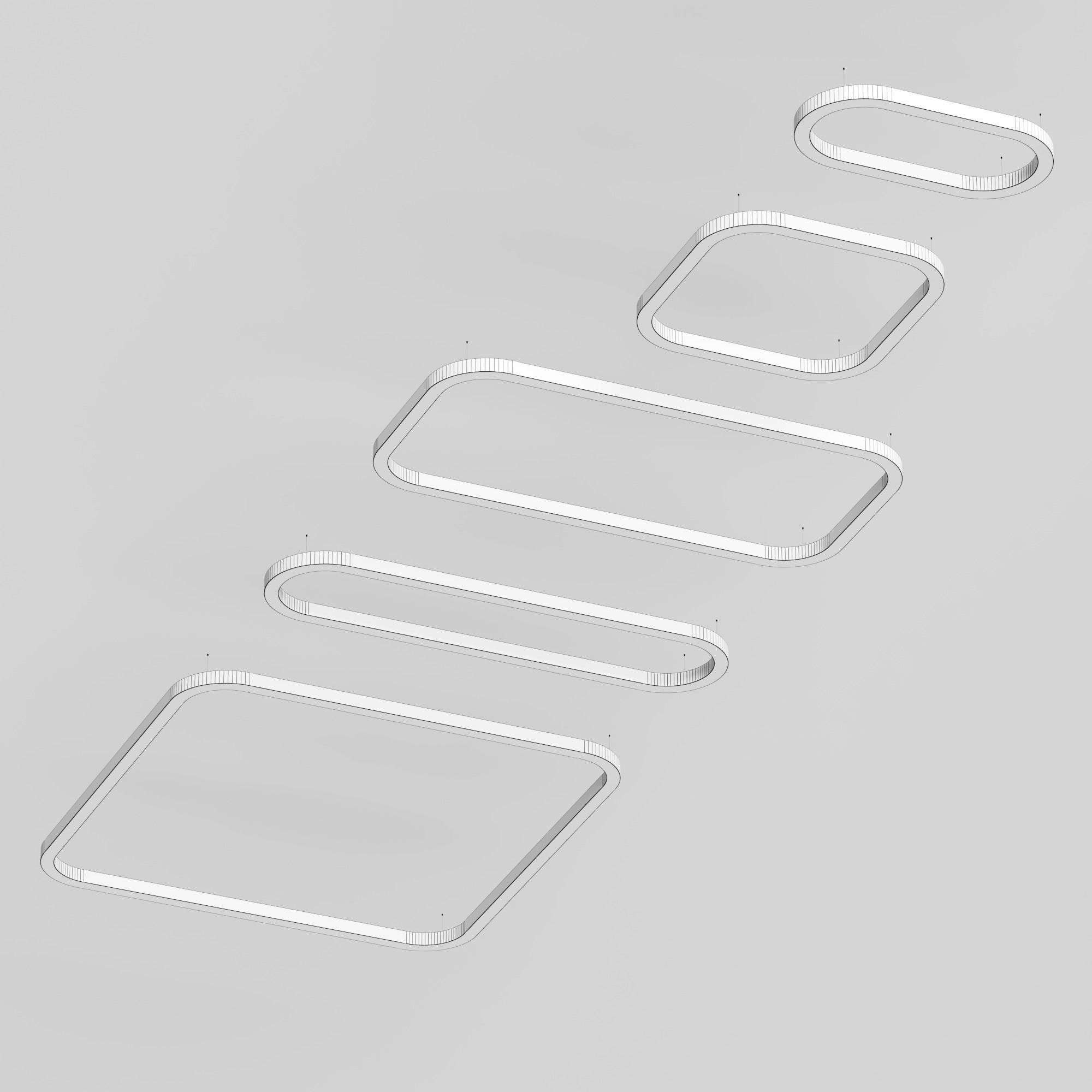 Modular luminaire HOKASU Frame-R Free 3D model_2