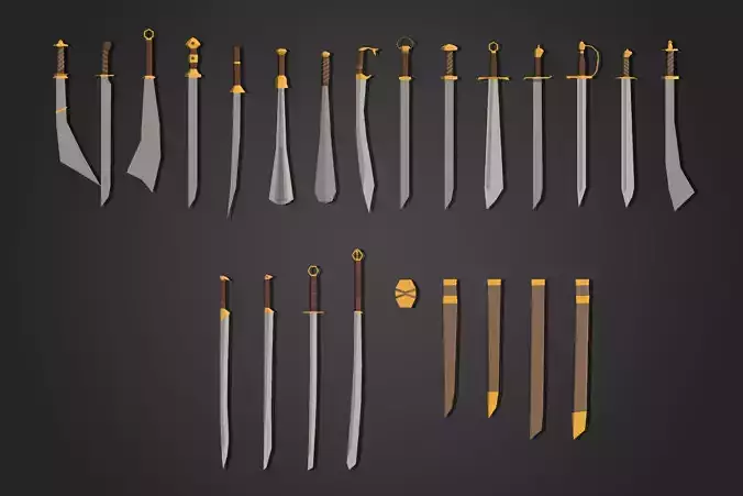 Low Poly Cleaver Pack 1