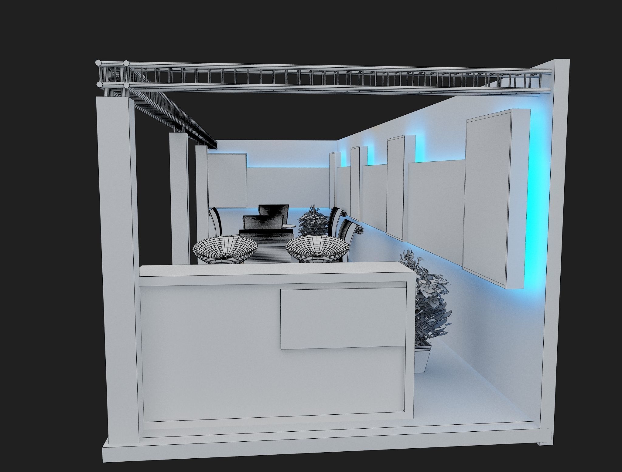 Booth Exhibition Stand a399c  3D model_9