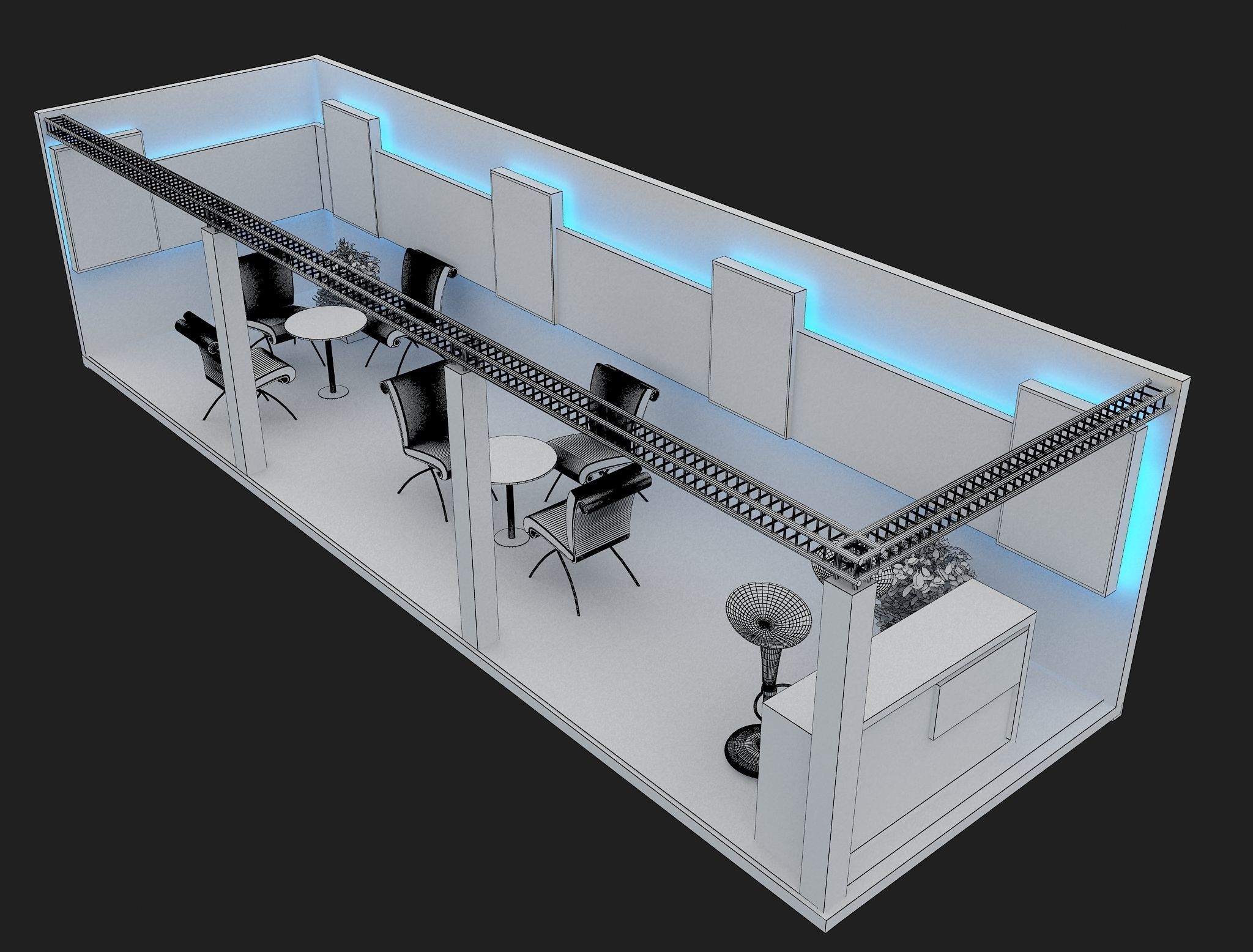 Booth Exhibition Stand a399c  3D model_1