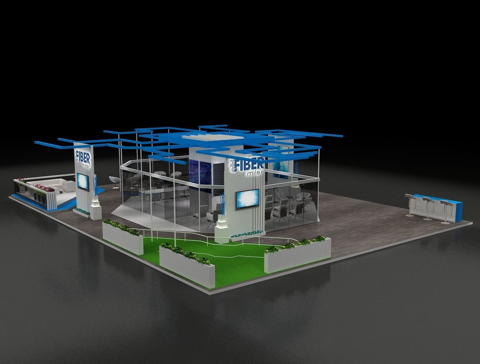 Booth Exhibition Stand a299 3D model_4