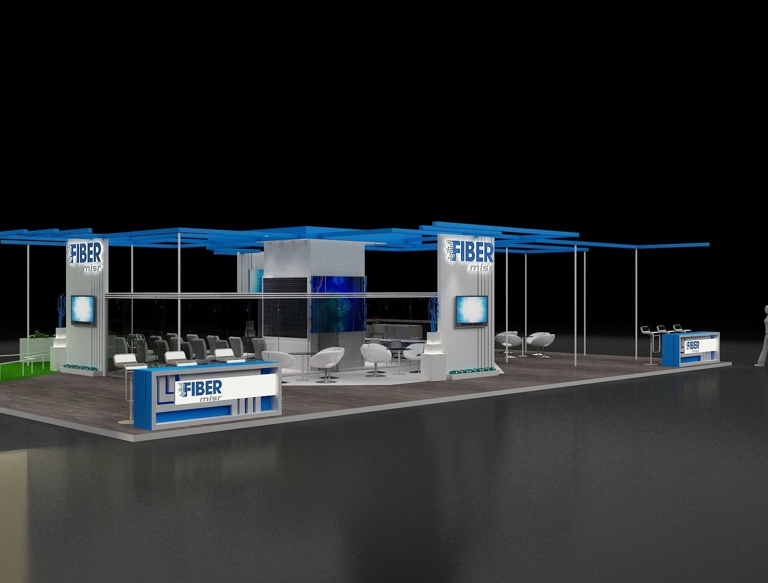 Booth Exhibition Stand a299 3D model_23