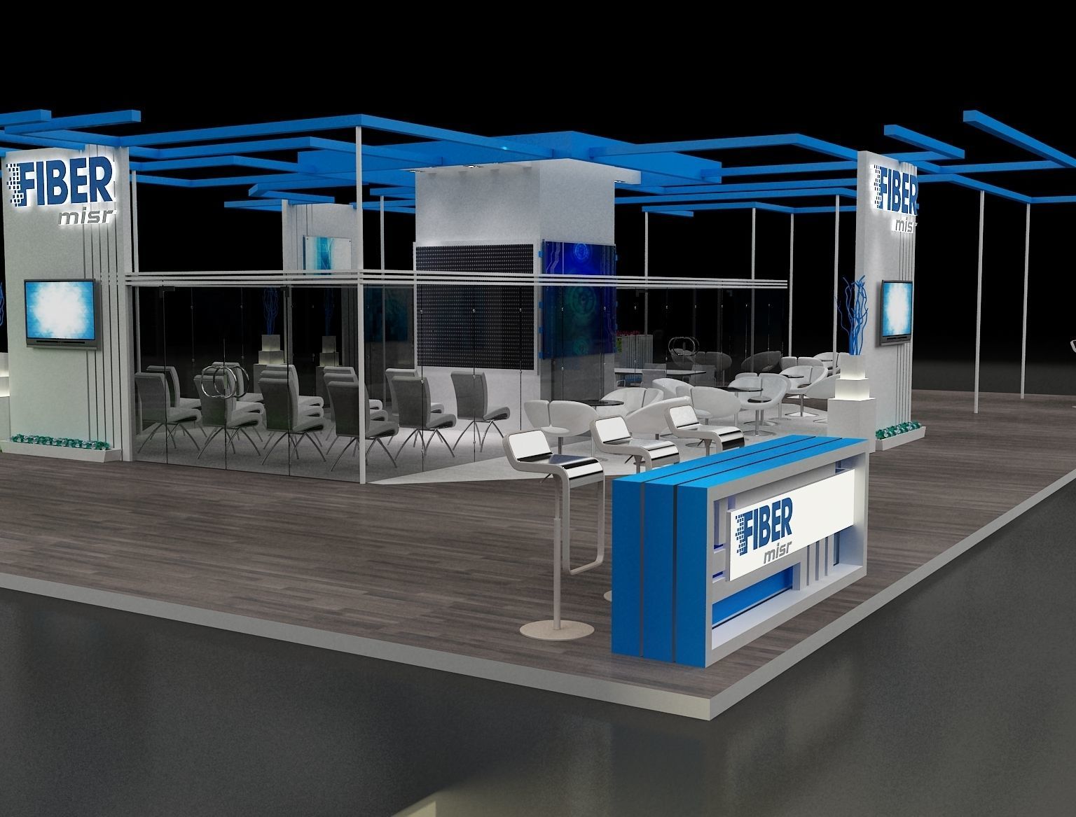 Booth Exhibition Stand a299 3D model_12