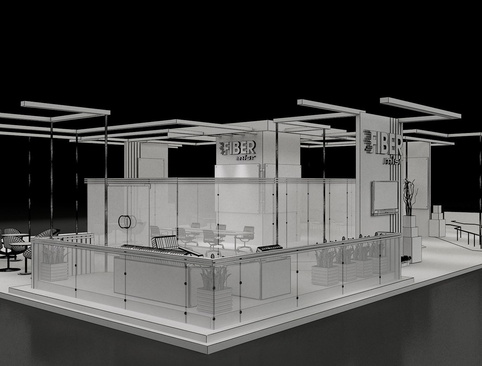 Booth Exhibition Stand a299 3D model_20