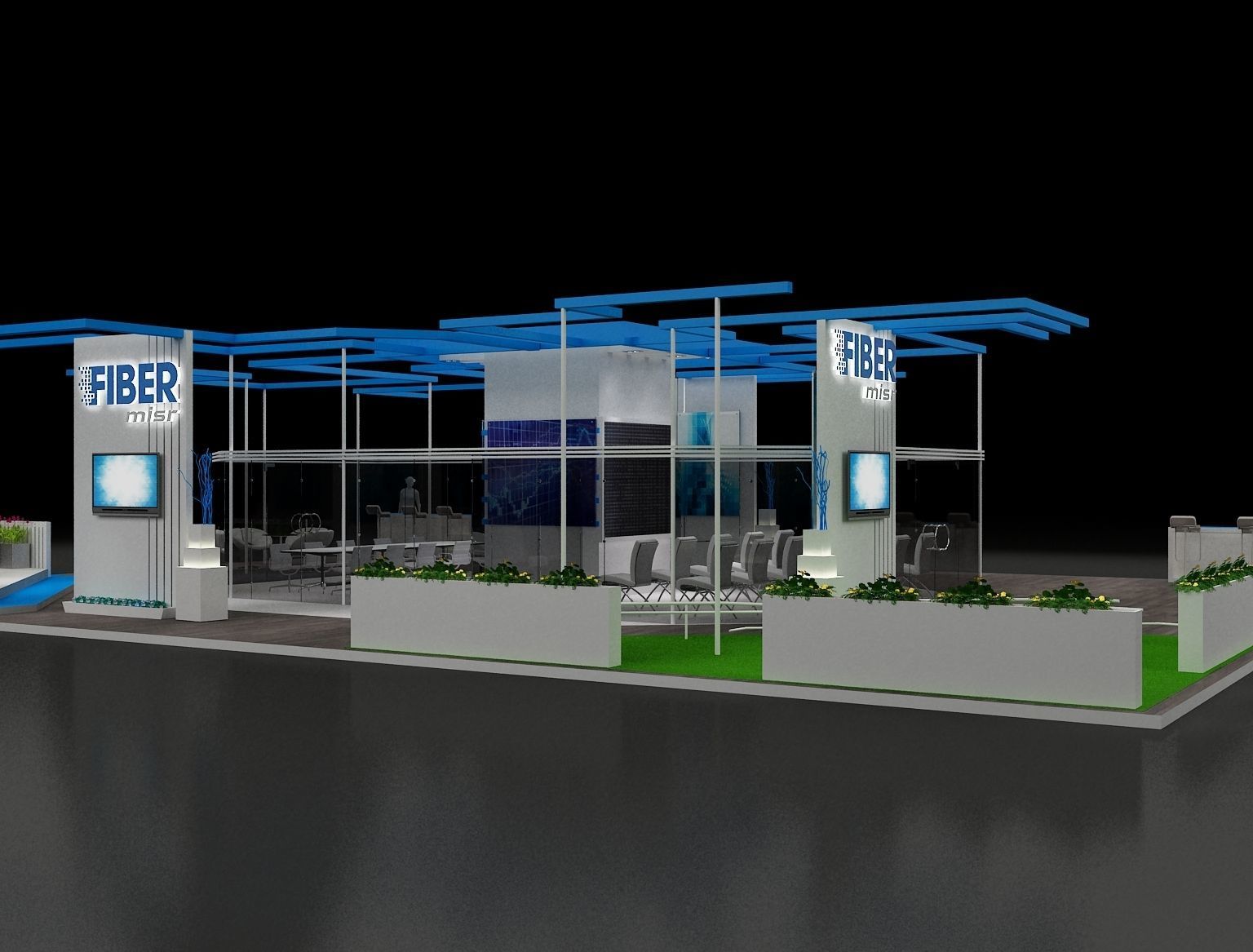 Booth Exhibition Stand a299 3D model_17