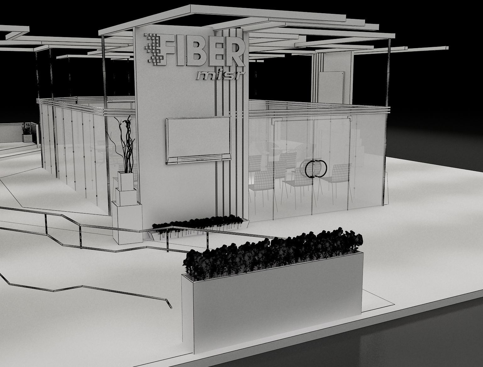 Booth Exhibition Stand a299 3D model_22