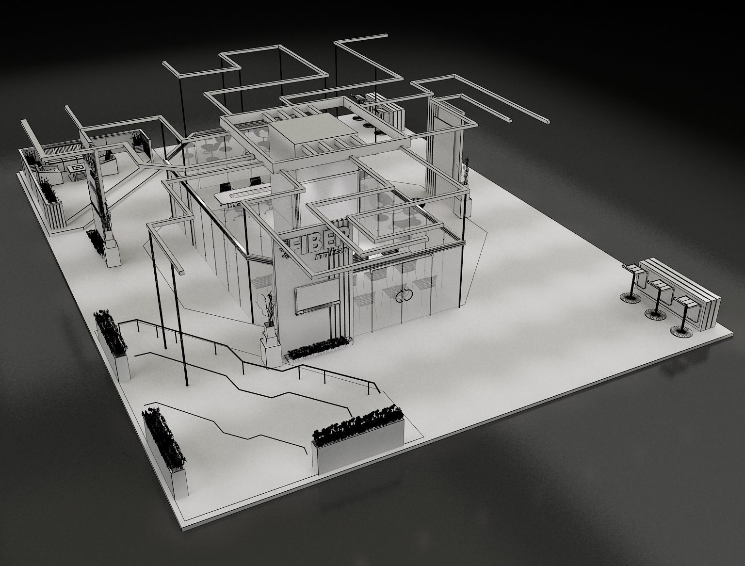 Booth Exhibition Stand a299 3D model_3