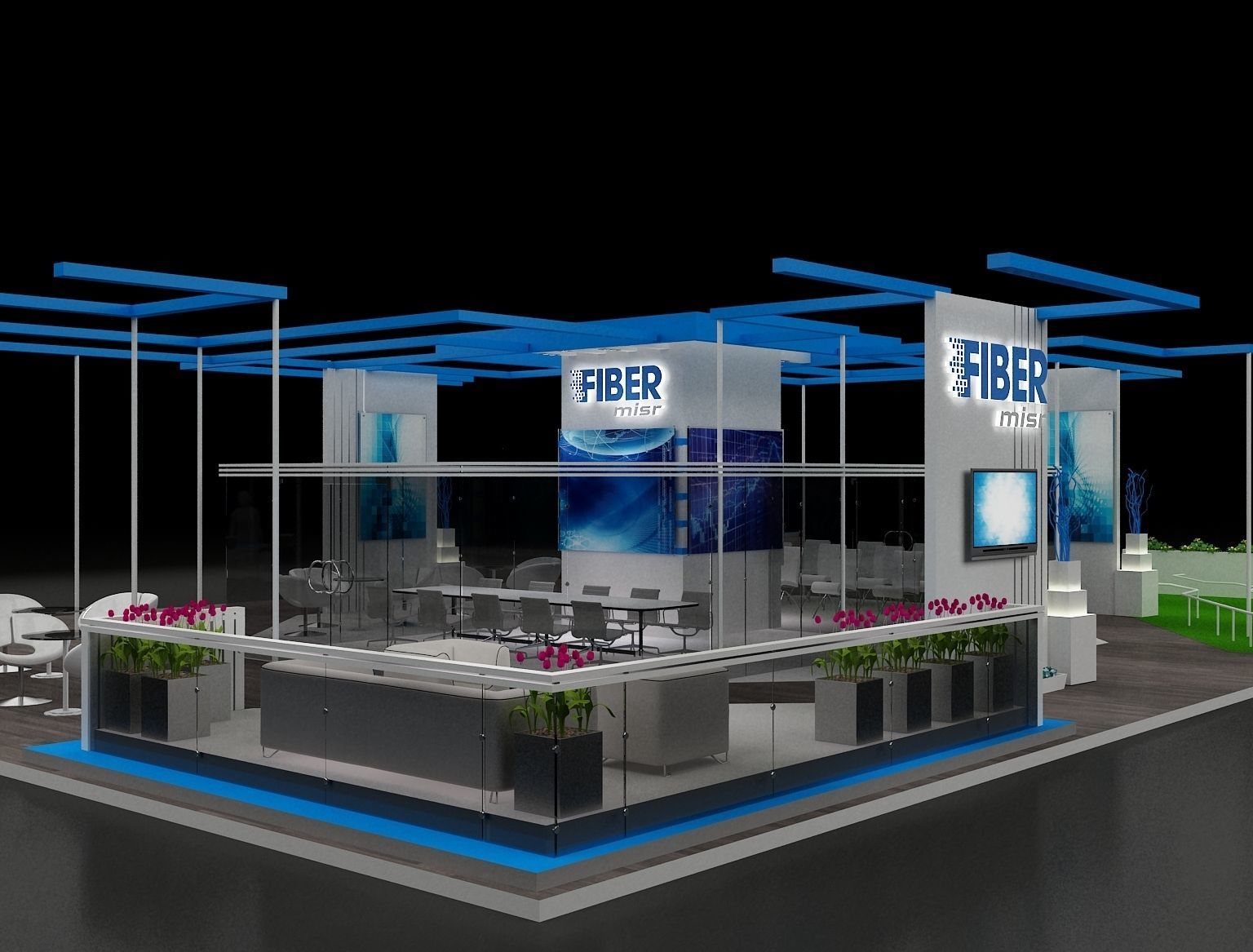 Booth Exhibition Stand a299 3D model_19
