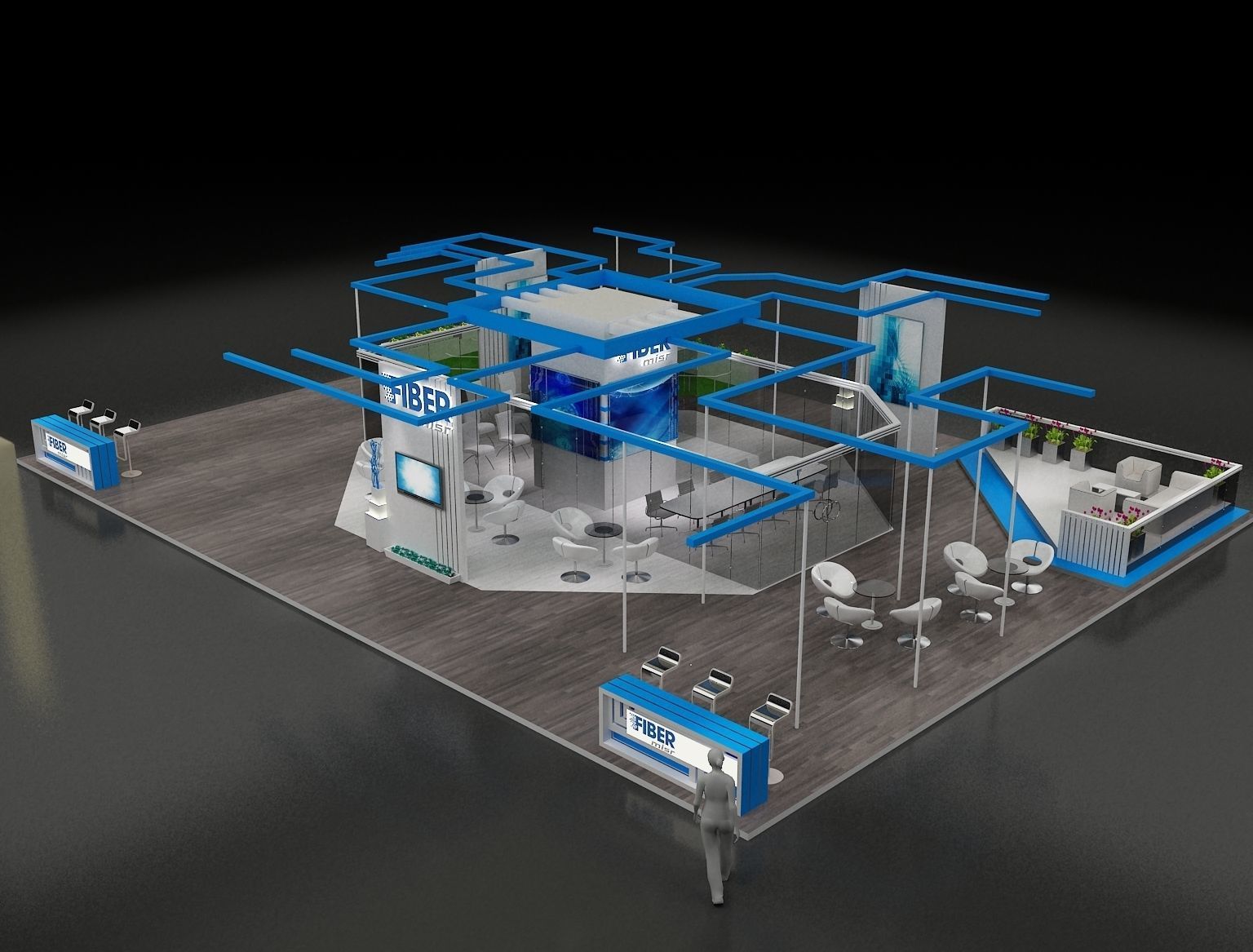 Booth Exhibition Stand a299 3D model_25