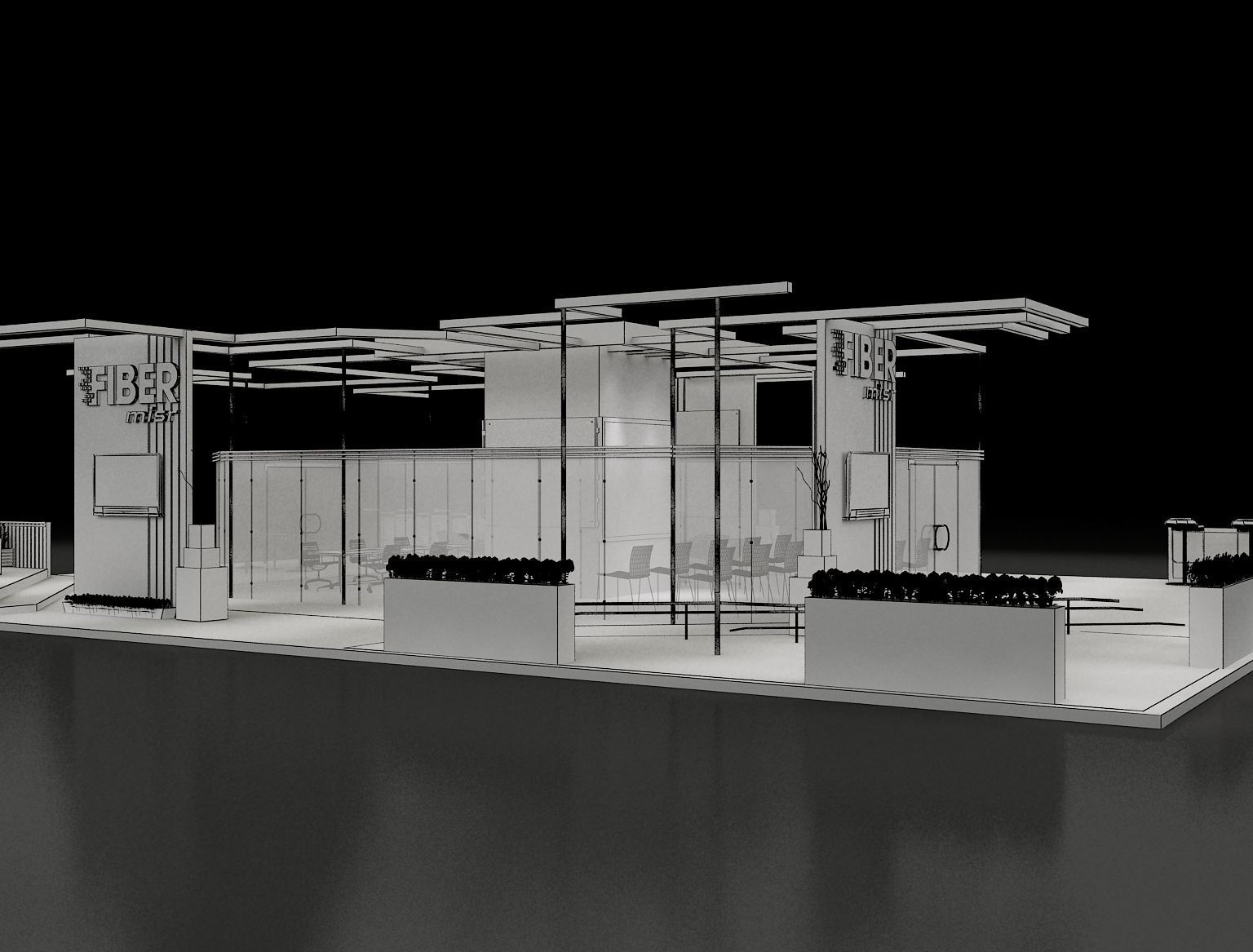 Booth Exhibition Stand a299 3D model_18