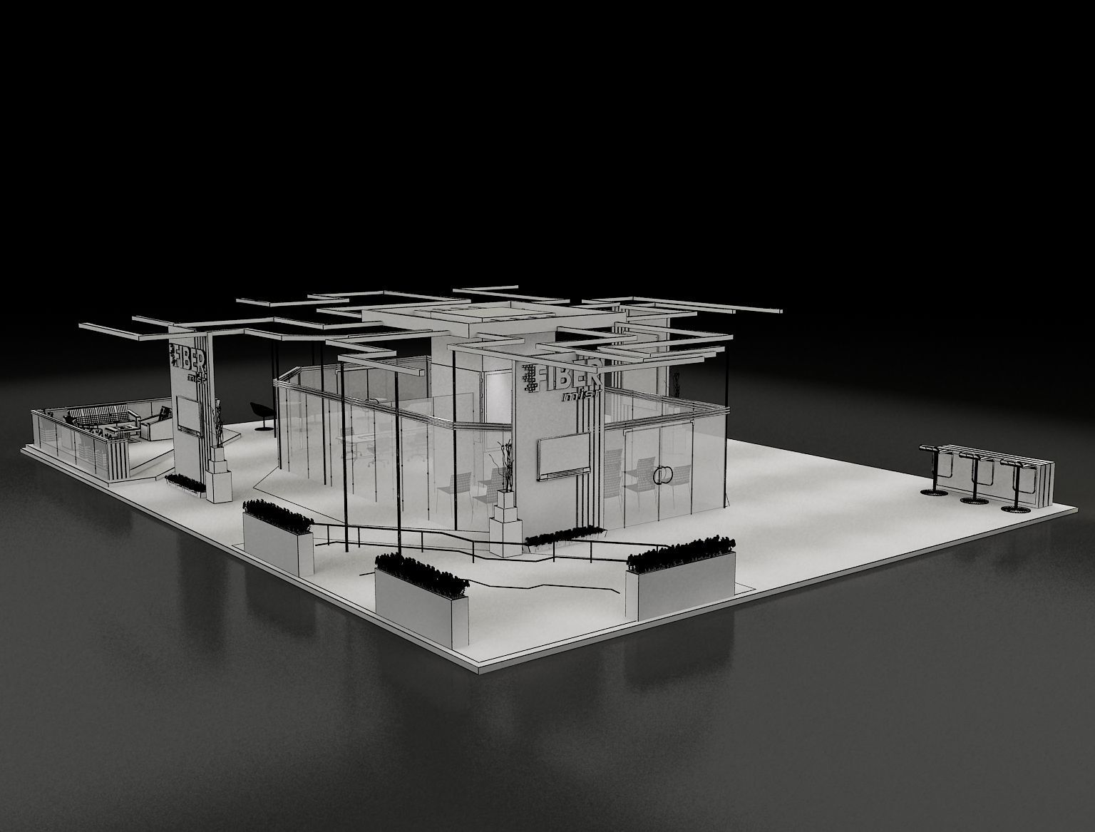 Booth Exhibition Stand a299 3D model_5