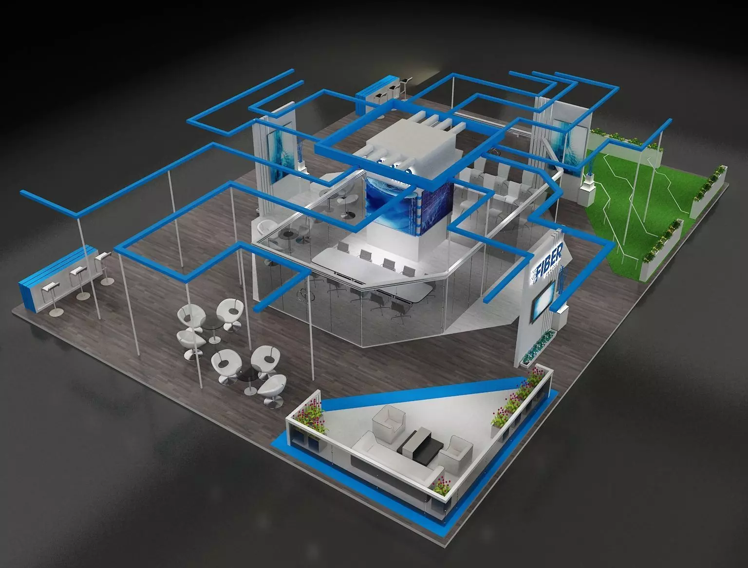 Booth Exhibition Stand a299 3D model_0