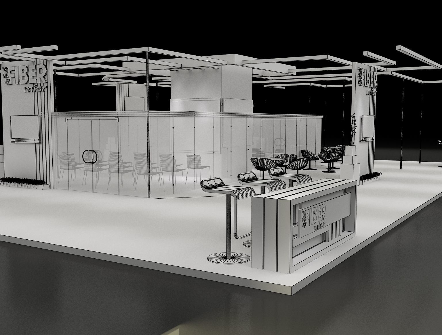 Booth Exhibition Stand a299 3D model_13