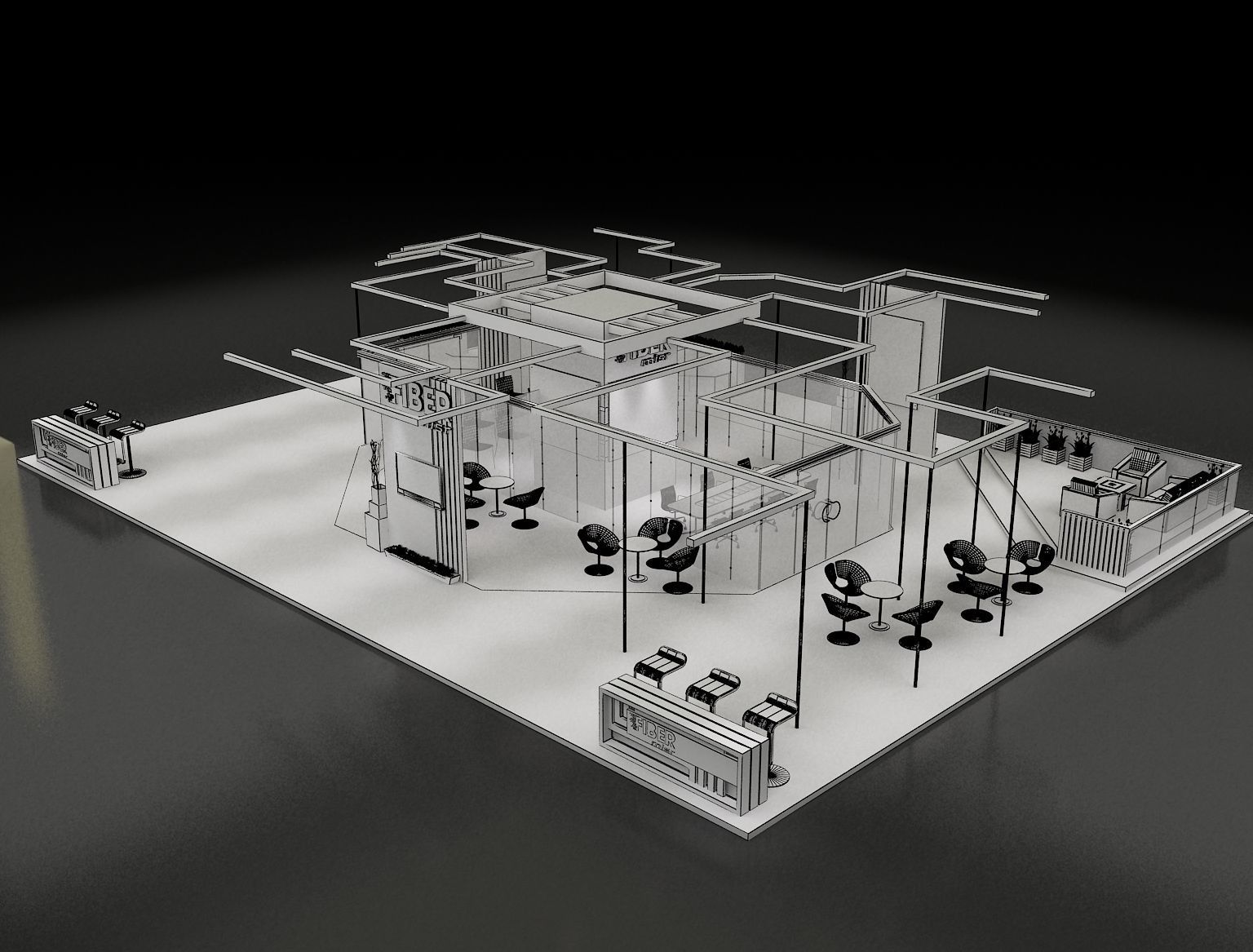 Booth Exhibition Stand a299 3D model_26