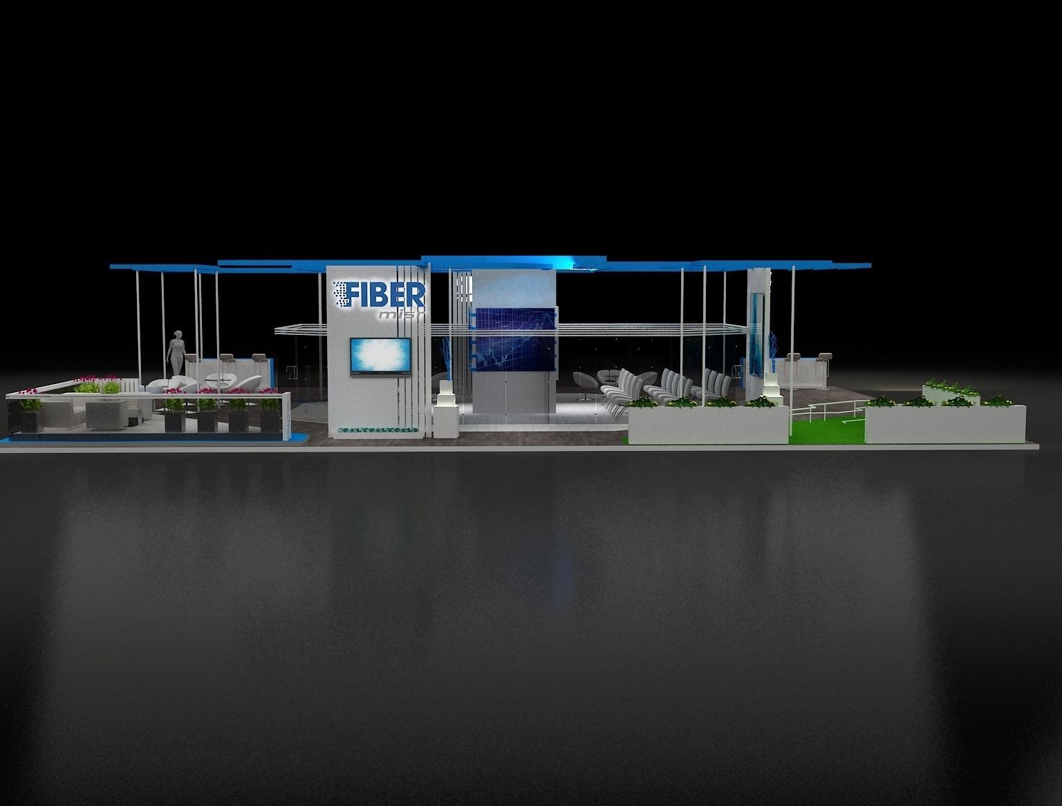 Booth Exhibition Stand a299 3D model_27