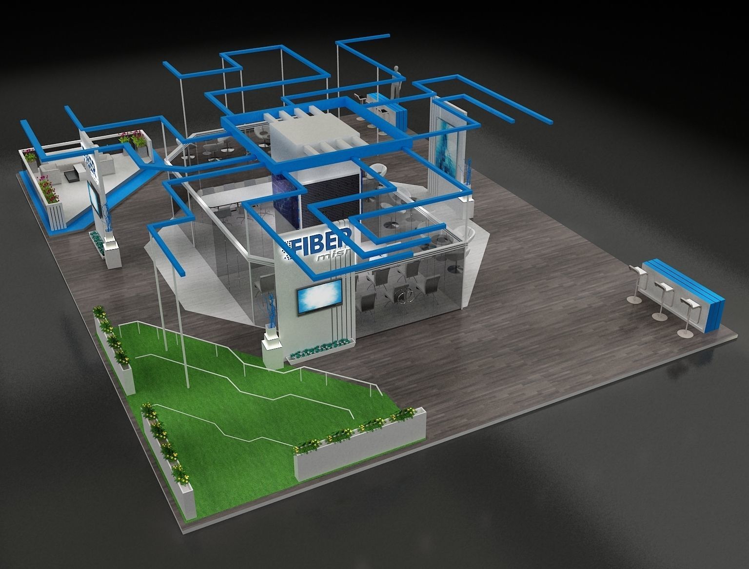Booth Exhibition Stand a299 3D model_2
