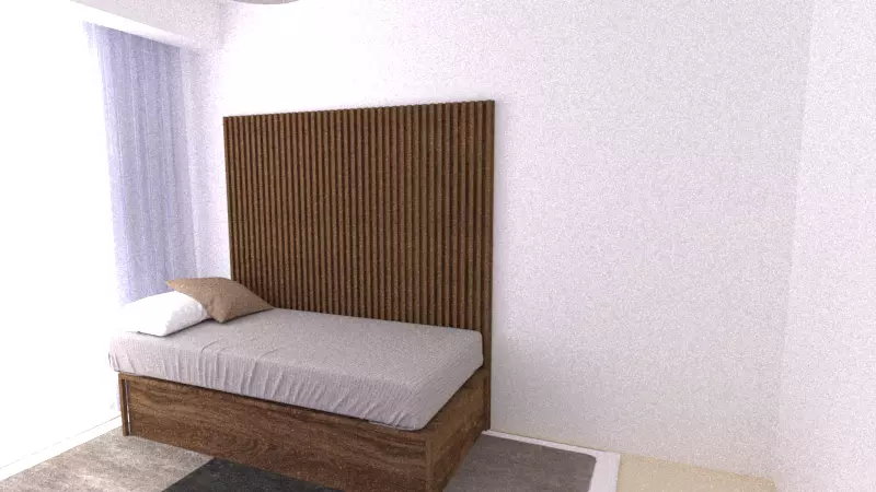 Bed with backdrop Free 3D model