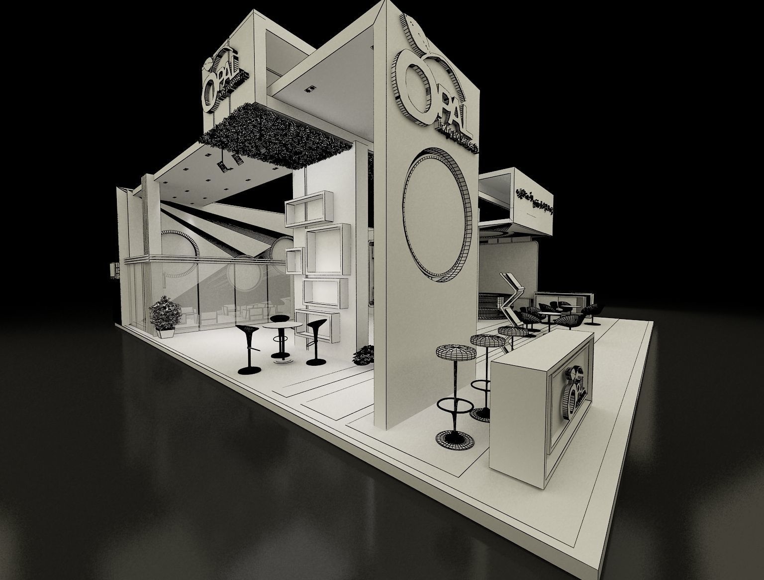Booth Exhibition Stand a298 3D model_11