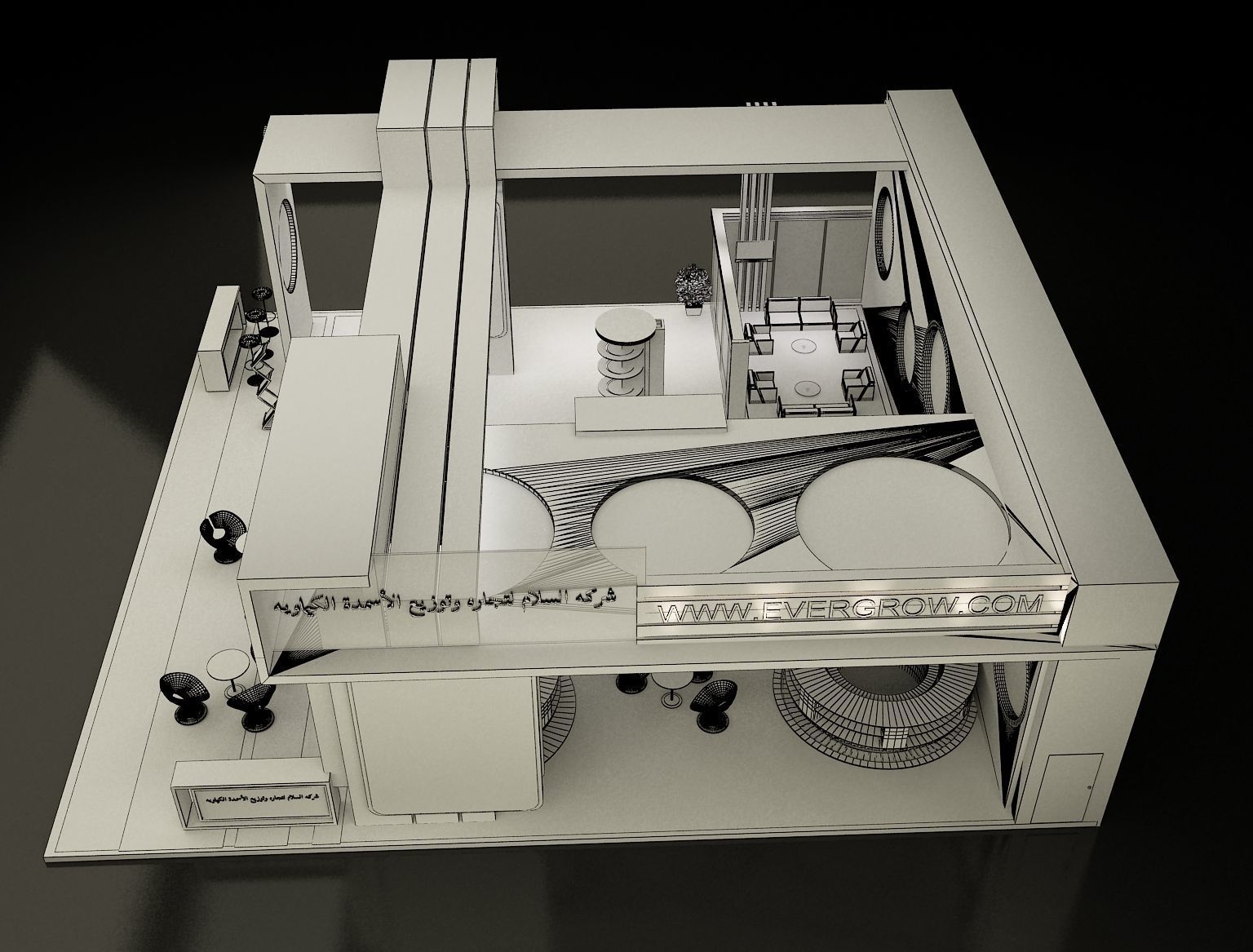 Booth Exhibition Stand a298 3D model_21